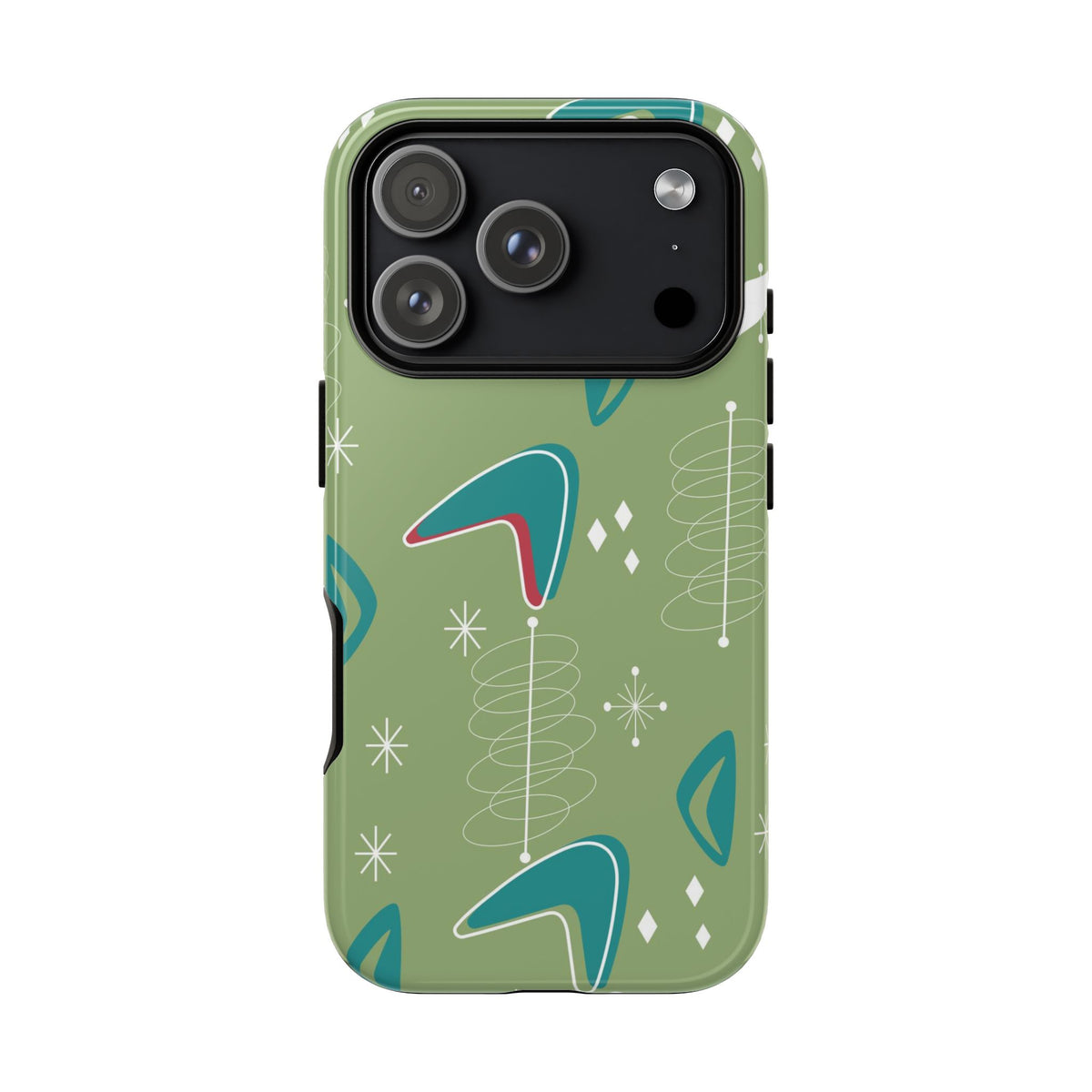 Mid Century Modern Atomic Boomerang, 50s Space Age Tough Phone Case