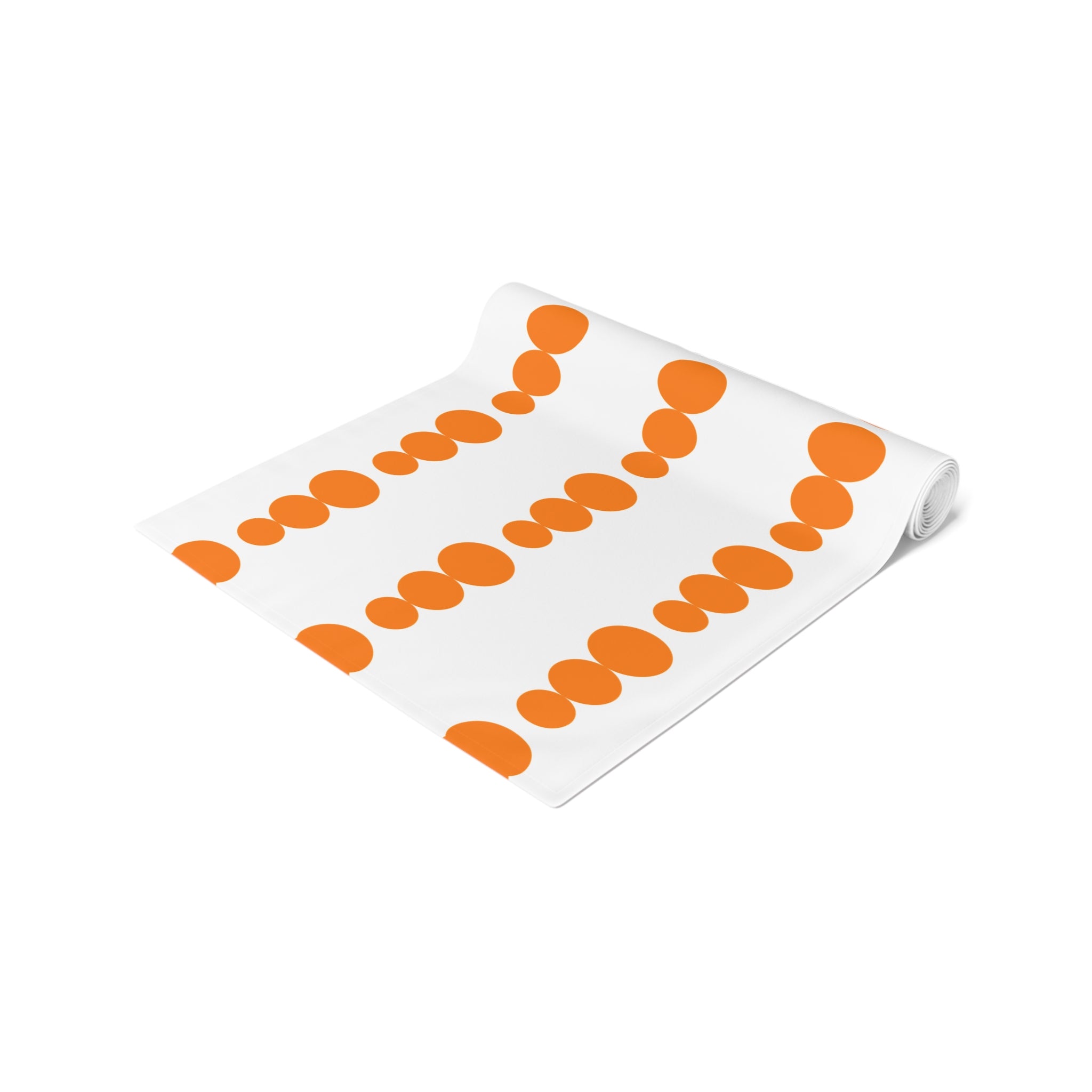 Modern Orange Pyrex Dot Table Runner - Mid Century Modern Gal