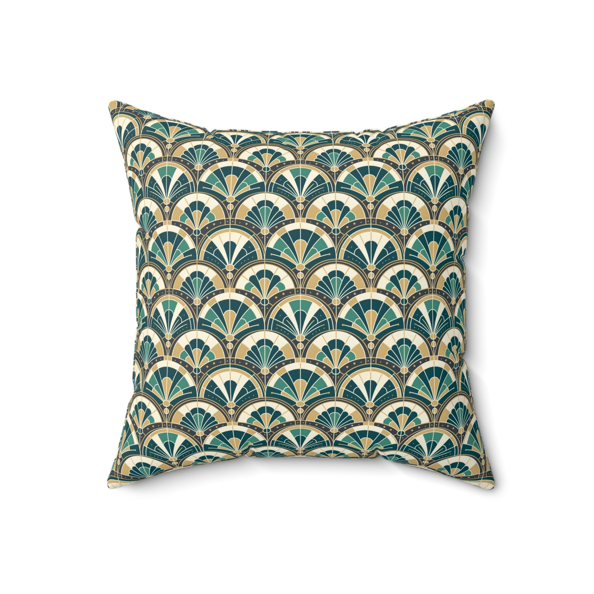 Art Deco Peacock Inspired Pillow Cover and Insert - Mid Century Modern Gal