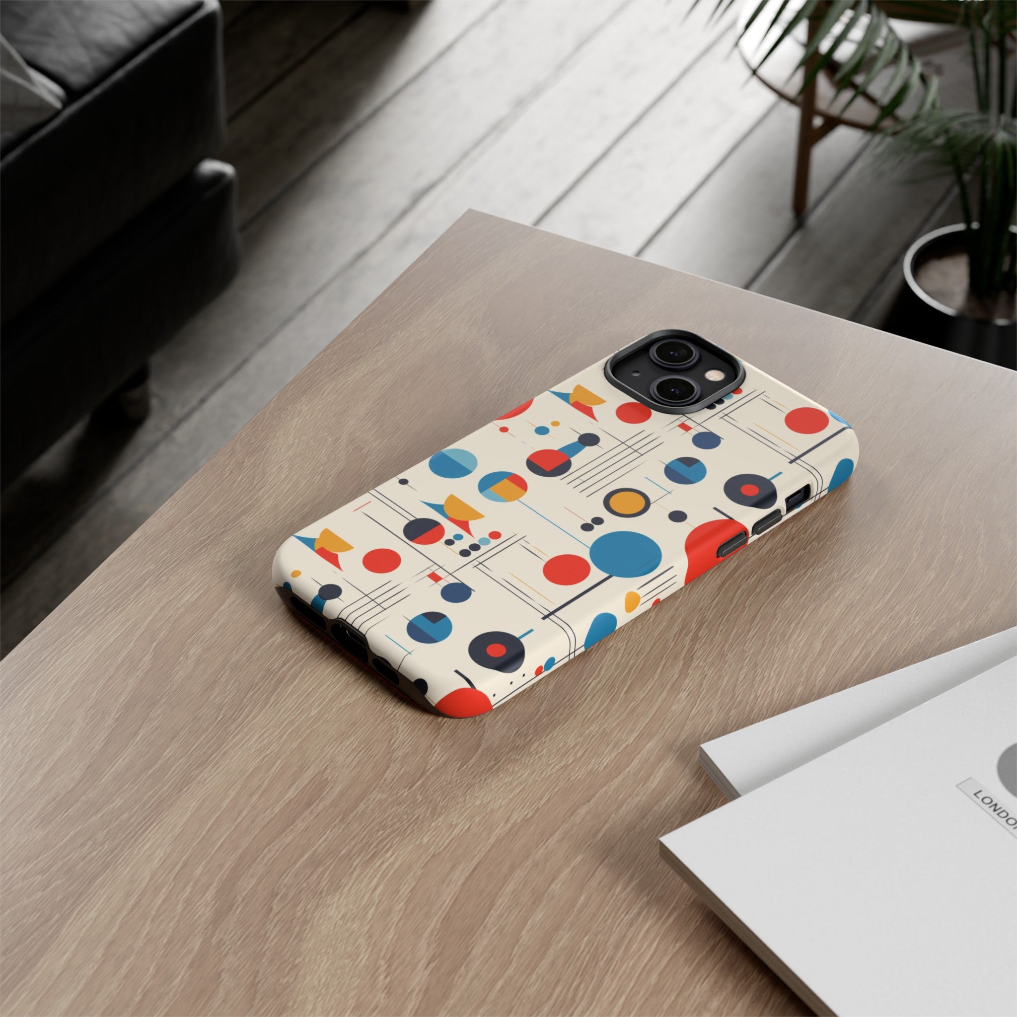 Mid Mod Bauhaus Designed iPhone, Samsung, Retro Phone Tough Cases - Mid Century Modern Gal
