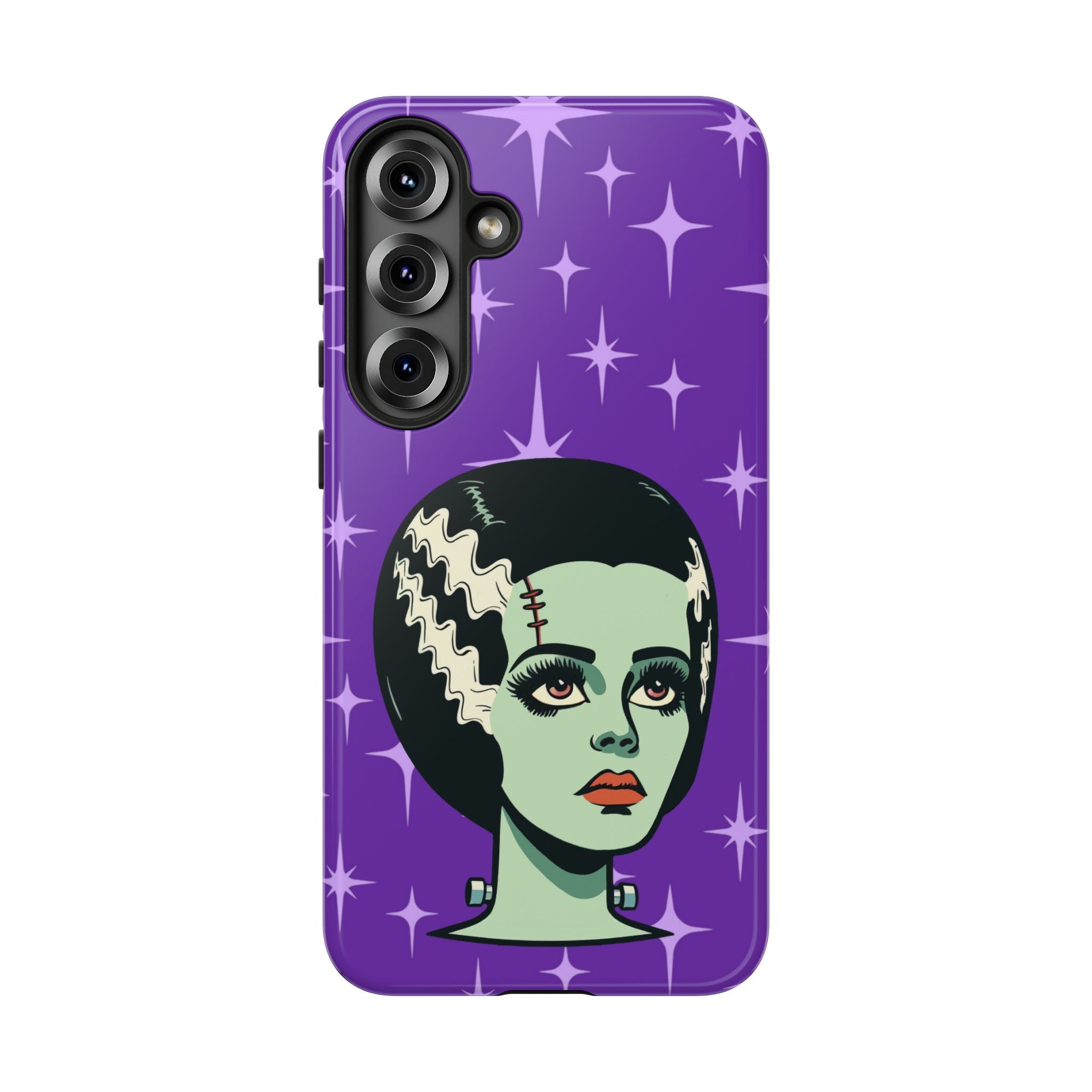 Bride of Frankenstein Retro Mid Mod Horror Buff Purple Halloween Tough Phone Case