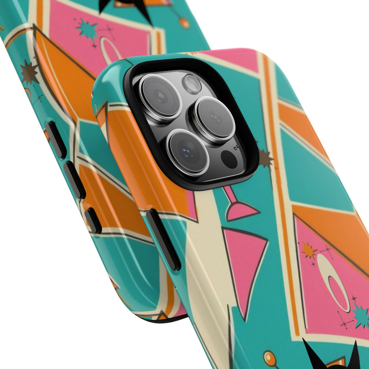 Atomic Cat Mid Mod Retro Cat Phone Case - Tough Cases for Stylish Cat Lovers