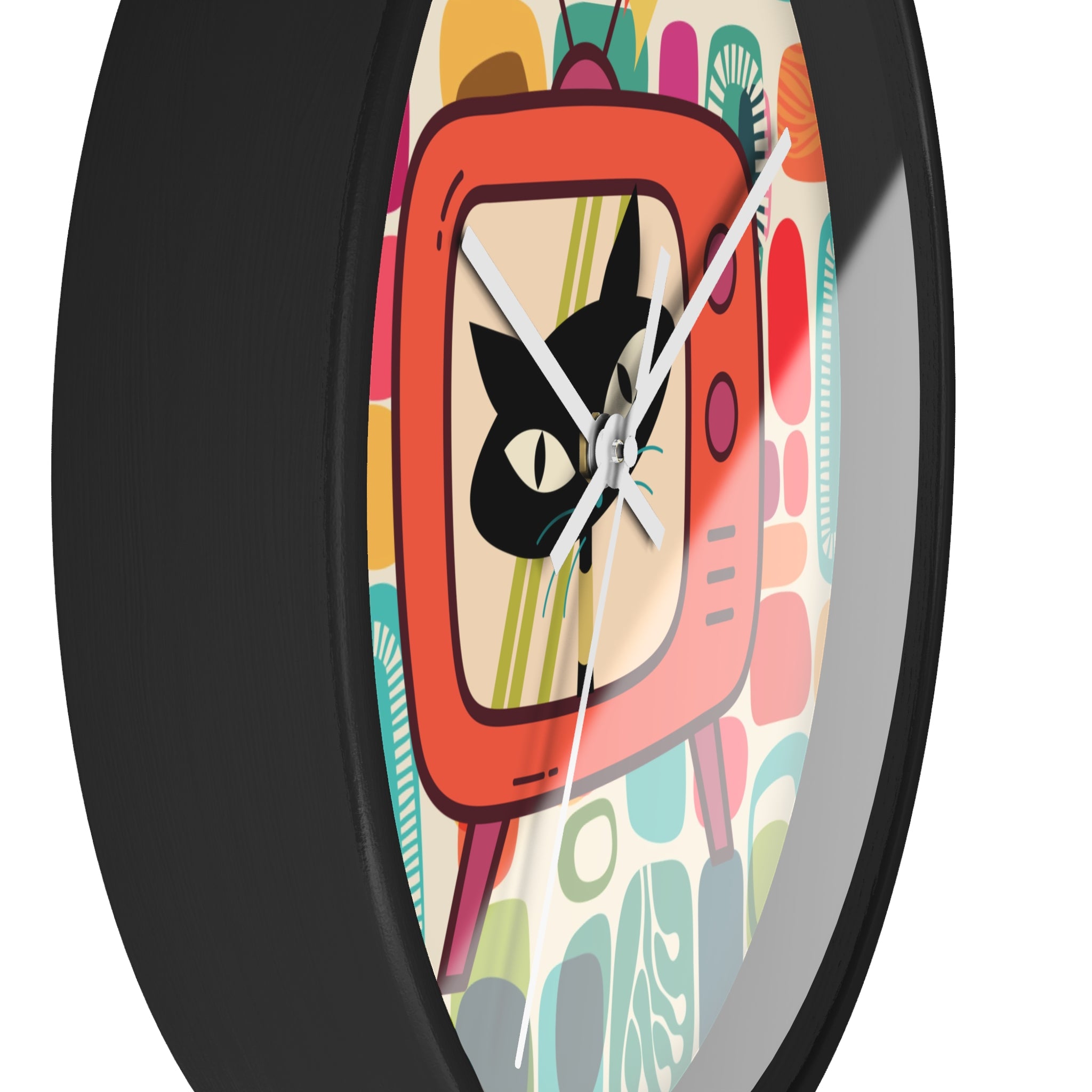 Atomic Cat Mid Century Amoeba Designed, Kitschy Kitchen, Livingroom, Den Office MCM Wall Clock - Mid Century Modern Gal