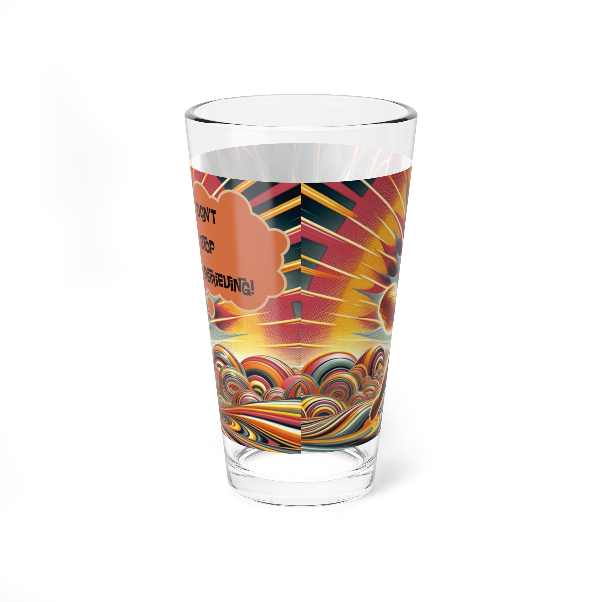 Golden Retriever Gifts, Cocktail, Mocktail Retro Drinking Glass For Retriever Mom, Dad, Bestie Retriever Gifts - Mid Century Modern Gal