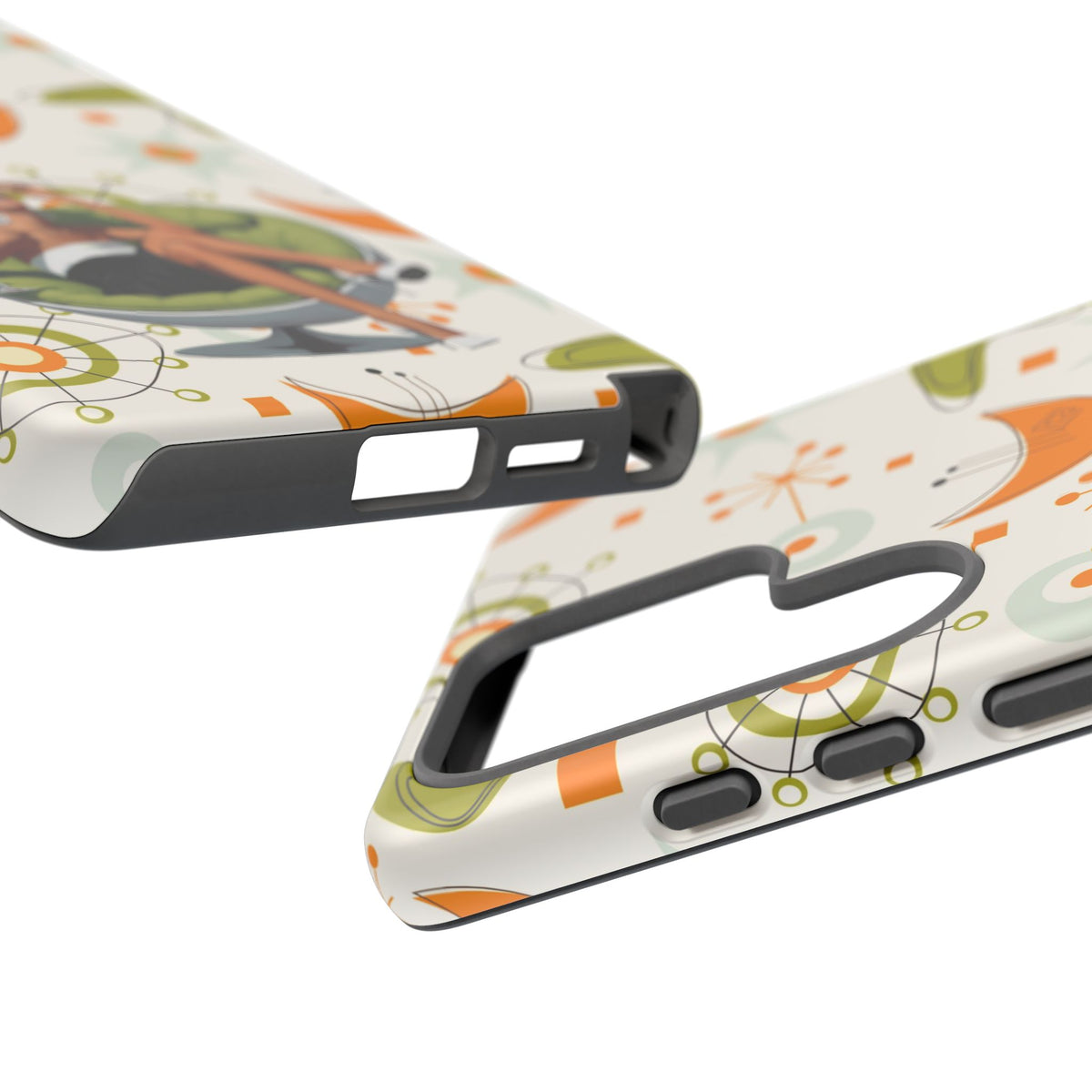 Mid Century Modern Atomic Starburst Mid Mod 60s Gal Retro Chic Tough Phone Case with Vintage Glamour Design