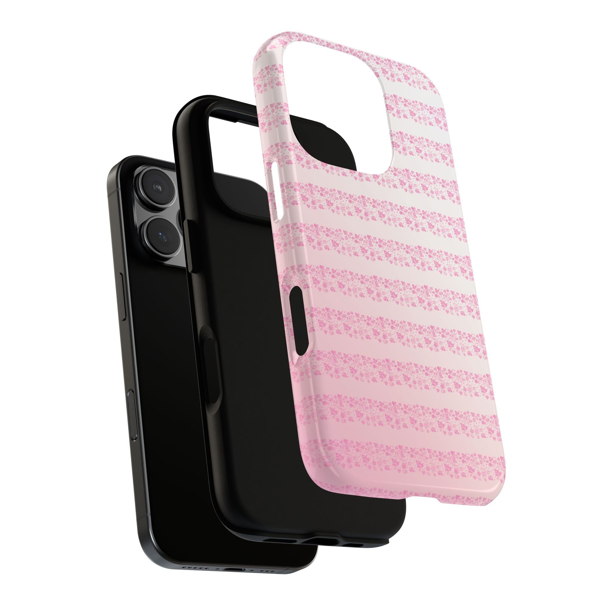 Pink Pyrex Gooseberry Striped Phone Case, Stylish Phone Cover, Tough Protective Case, Cute Cell Phone Case, Trending Gift for Her