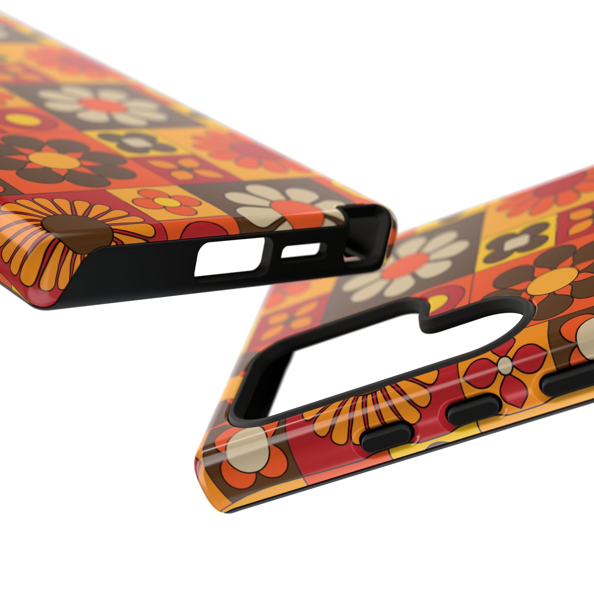 Retro 70s Mid Mod Floral Phone Case | Tough Cases for Flower Lovers