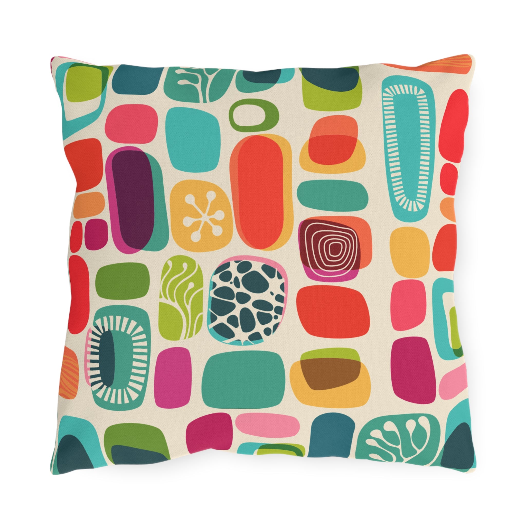 Mid Century Modern Amoeba Designed, Outdoor Garden Pillows - Mid Century Modern Gal