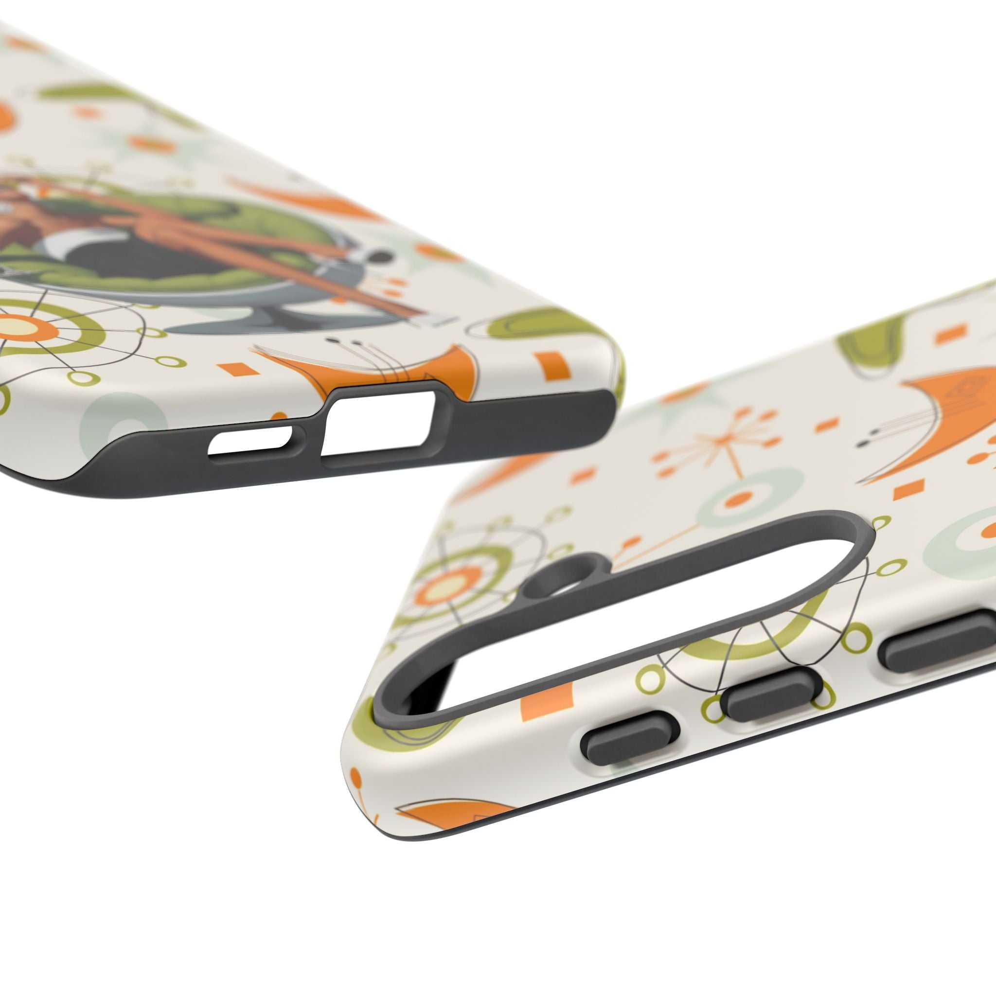 Mid Century Modern Atomic Starburst Mid Mod 60s Gal Retro Chic Tough Phone Case with Vintage Glamour Design