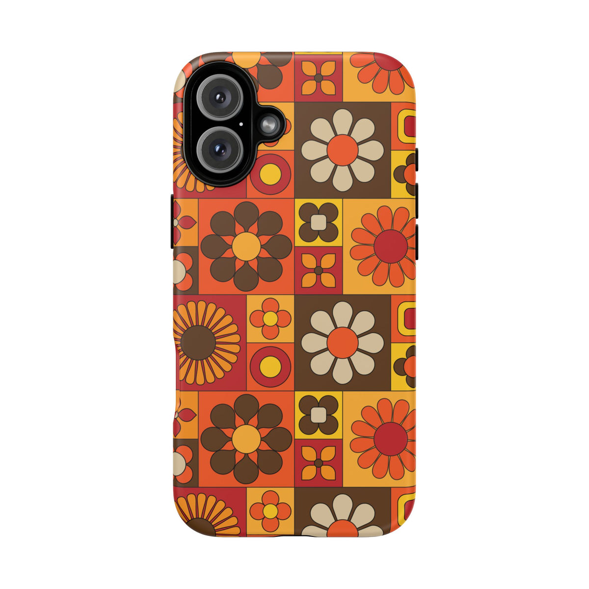 Retro 70s Mid Mod Floral Phone Case | Tough Cases for Flower Lovers