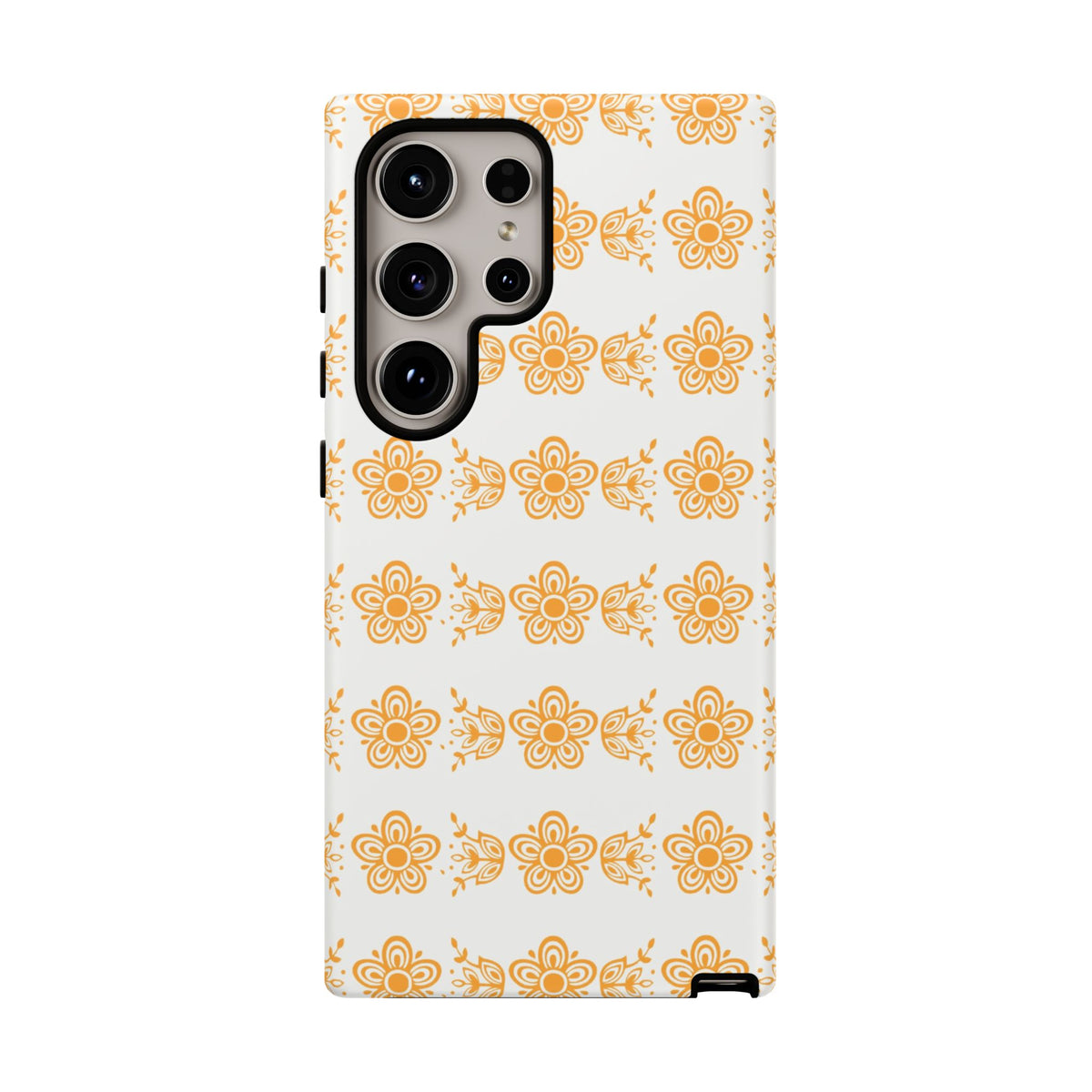 Pyrex Golden Butterfly Floral Phone Case, Tough Cases for Stylish Protection, Gift for Her, Durable, Trendy Floral Design, Cell Phone Cover - Mid Century Modern Gal