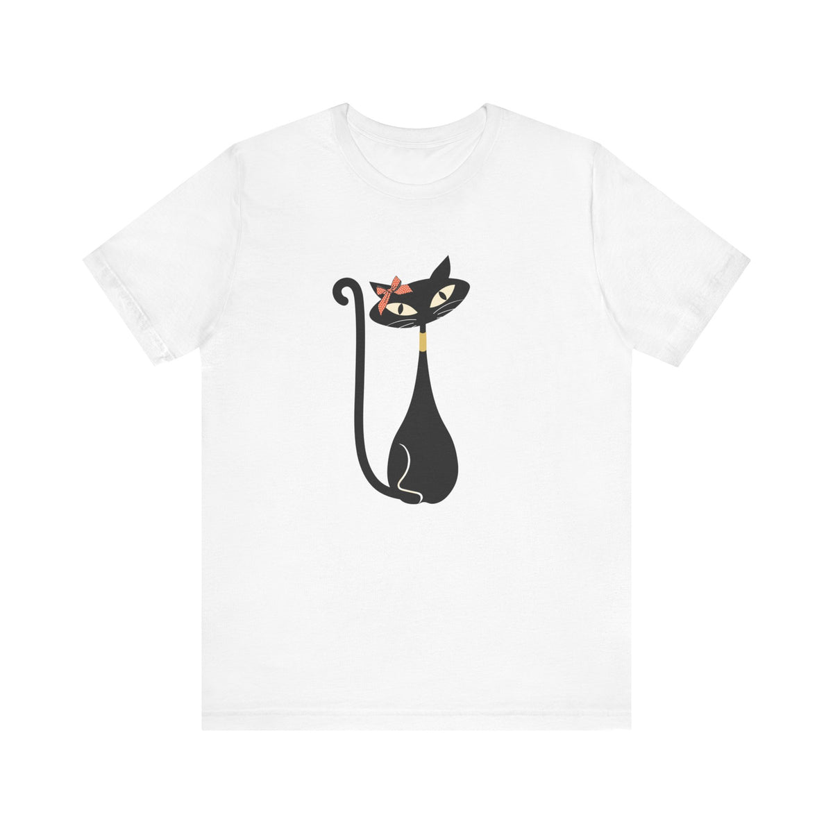 Atomic Cat Mid Century Modern Retro Trendy Hip Unisex Jersey Short Sleeve Tee - Mid Century Modern Gal