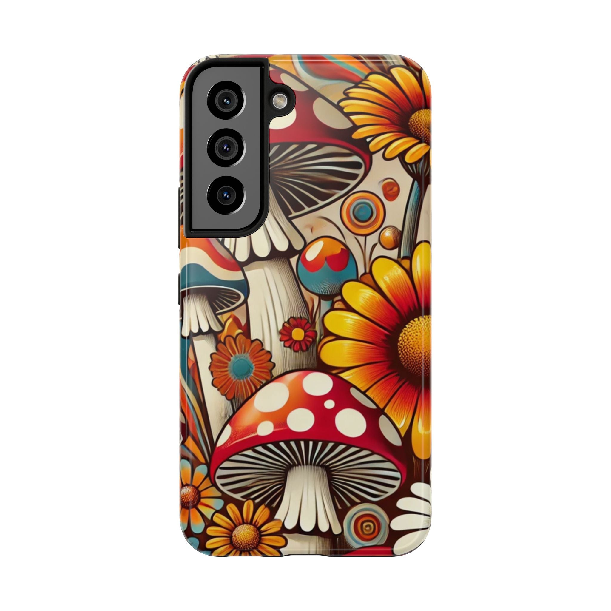 Bohemian Floral Mushroom Tough Phone Case - Trendy Protection for Nature Lovers - Mid Century Modern Gal