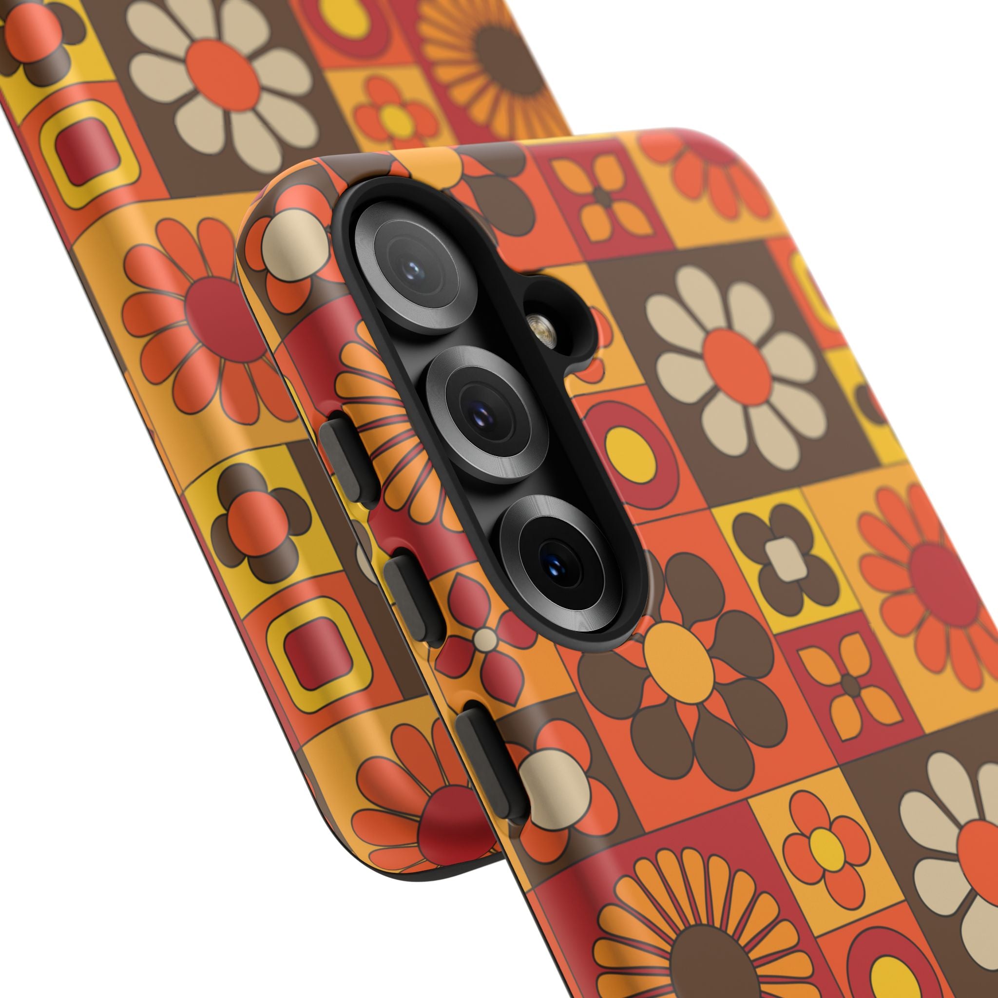 Retro 70s Mid Mod Floral Phone Case | Tough Cases for Flower Lovers
