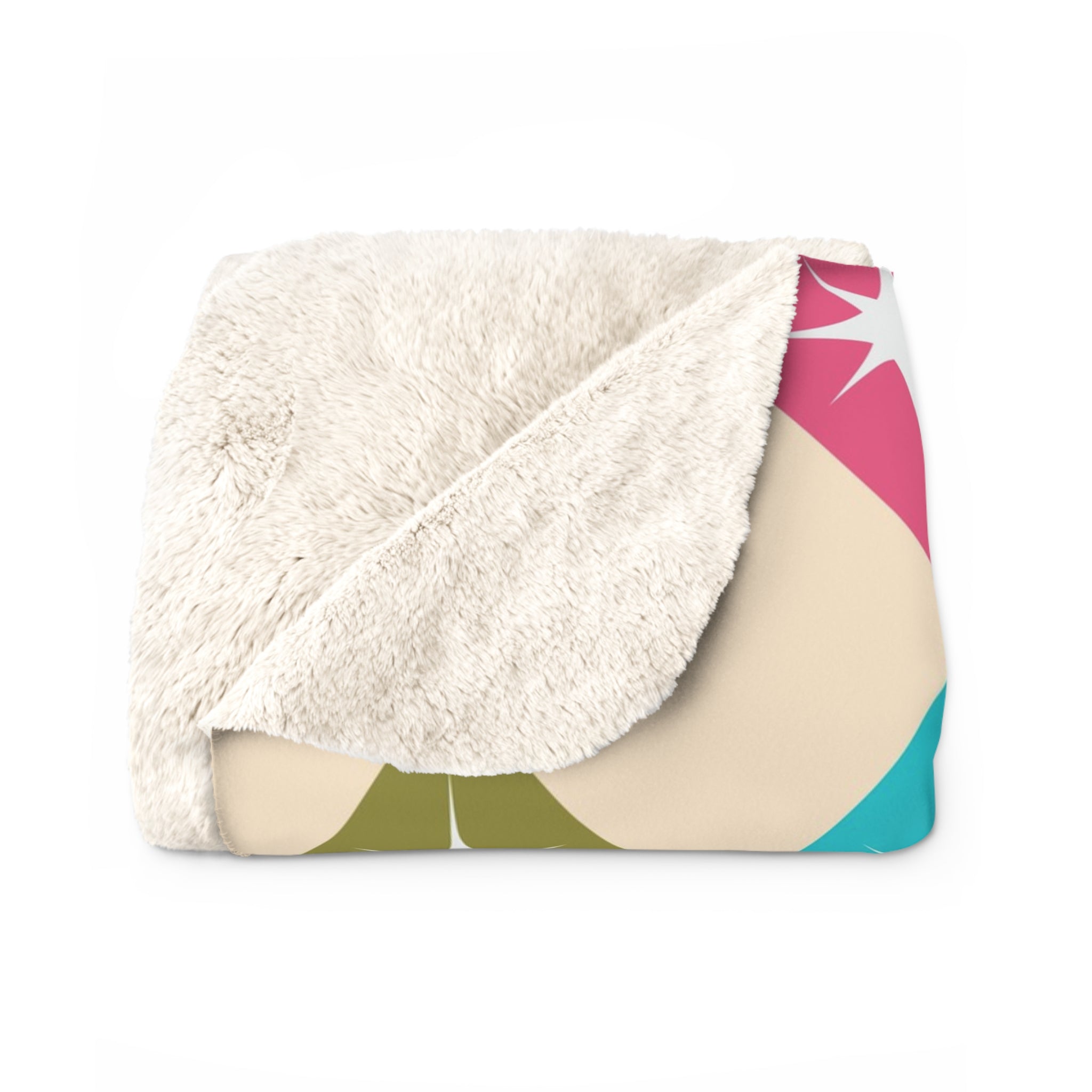 Merry and Bright Sherpa Fleece Blanket – Cozy Holiday Decor - Mid Century Modern Gal
