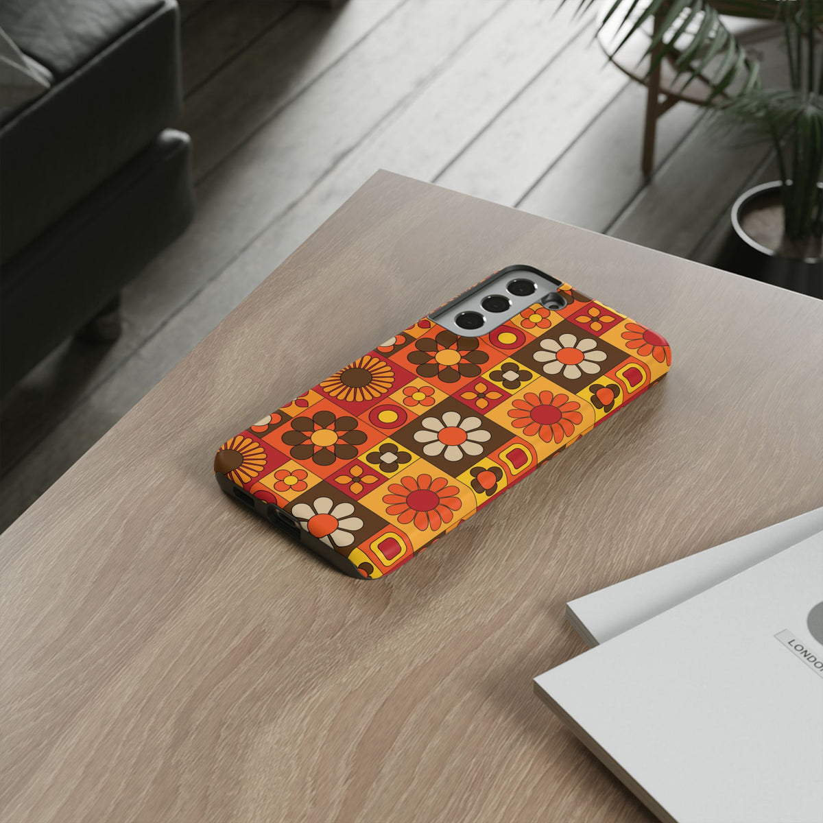 Retro 70s Mid Mod Floral Phone Case | Tough Cases for Flower Lovers