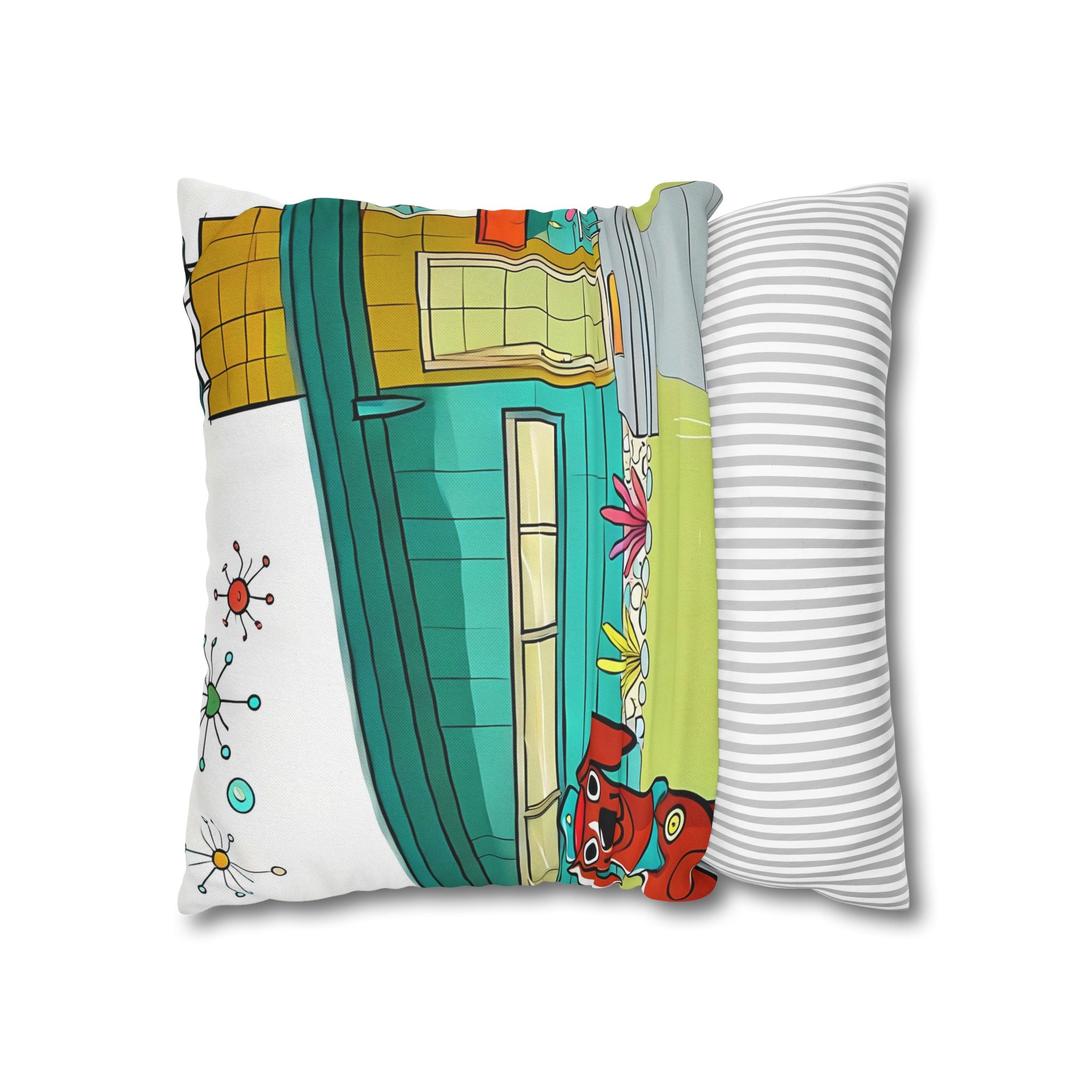 Chief Of Doxie Dwelling, Kitschy Mid Century Modern Pillow COVER Only - Mid Century Modern Gal