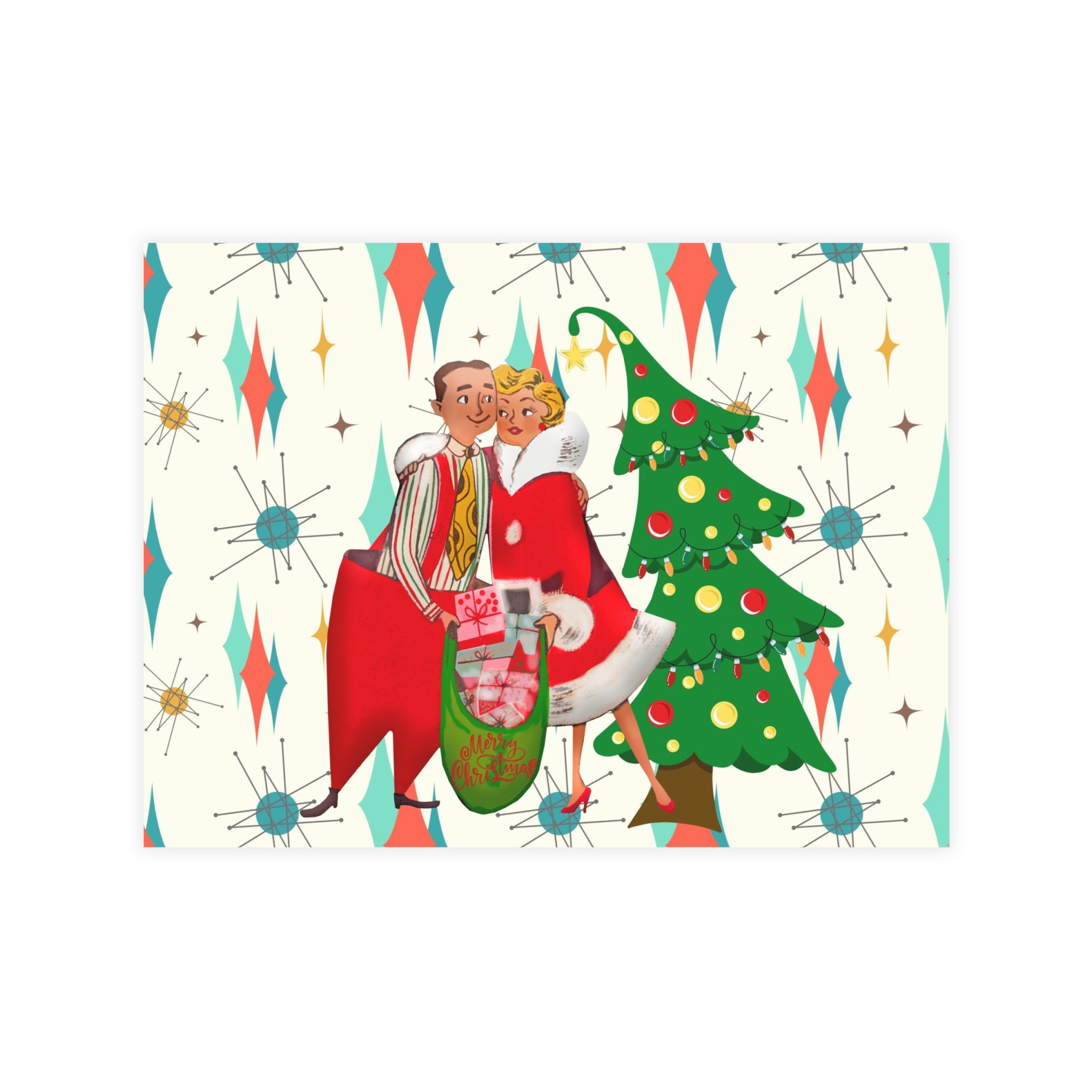 Mid Century Modern 50s Vintage Christmas Kitsch Postcard Bundles (envelopes included) - Mid Century Modern Gal
