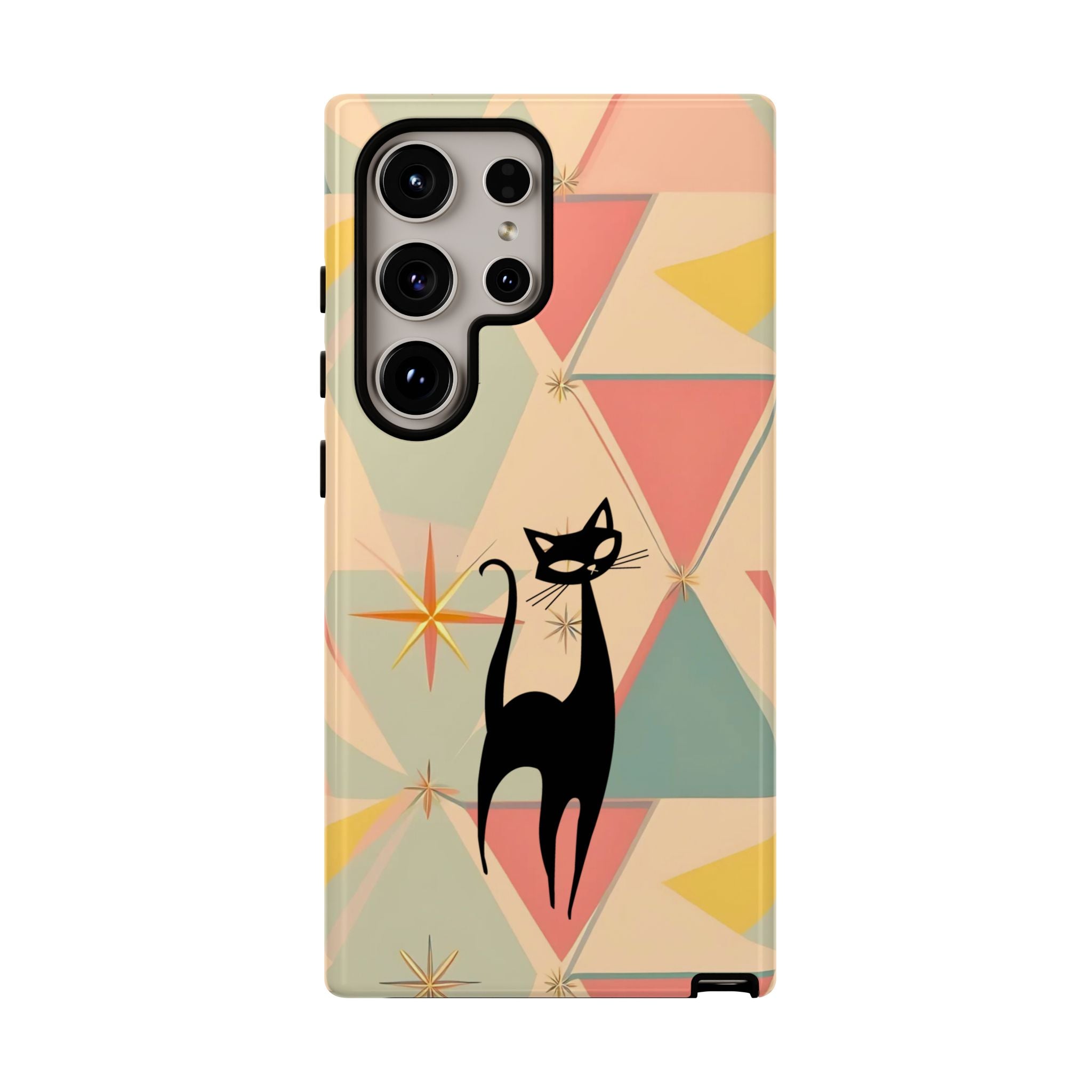 Atomic Cat Mid Mod Retro Cat Phone Case | Tough Cases with Vintage Vibe | Ideal for Cat Lovers - Mid Century Modern Gal