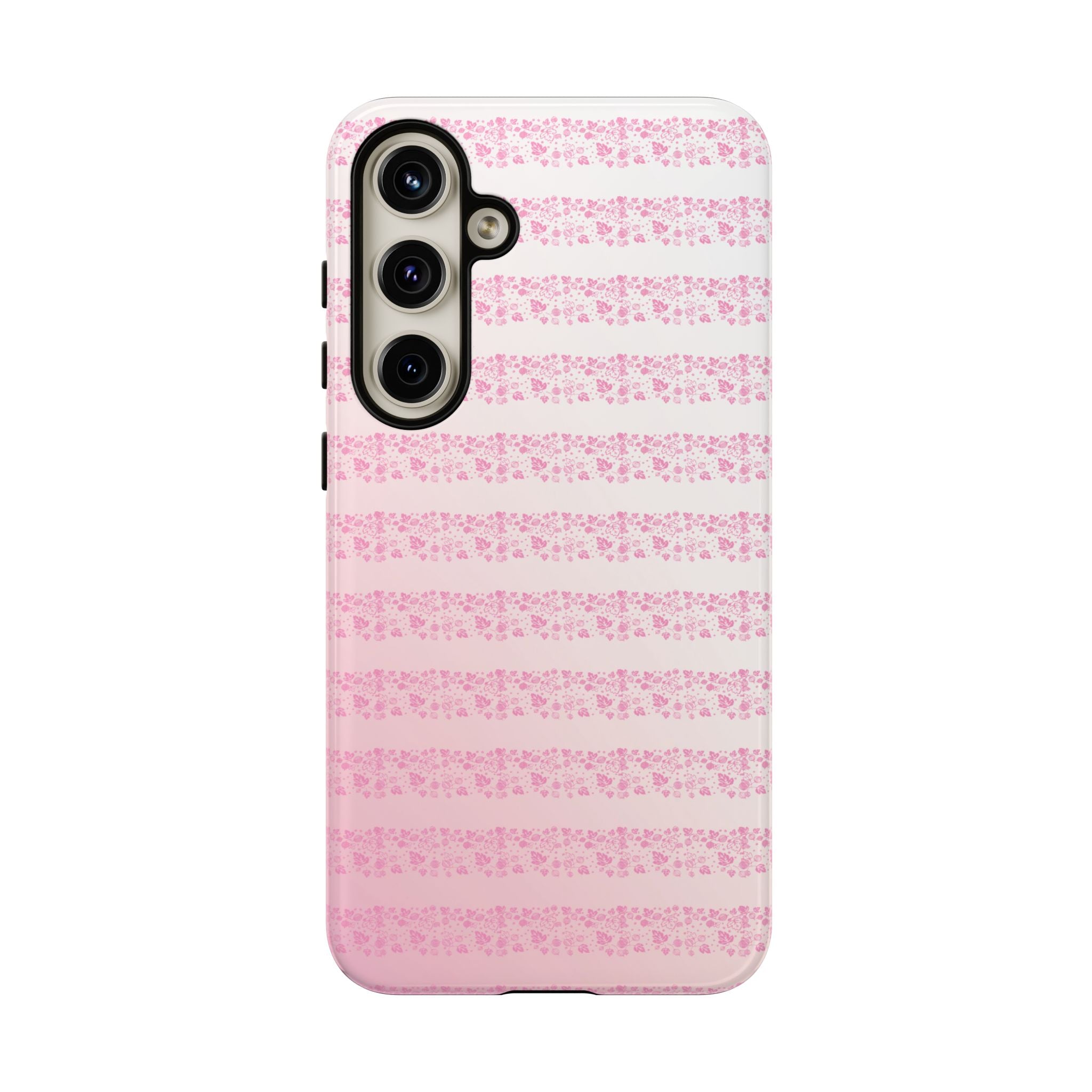 Pink Pyrex Gooseberry Striped Phone Case, Stylish Phone Cover, Tough Protective Case, Cute Cell Phone Case, Trending Gift for Her - Mid Century Modern Gal