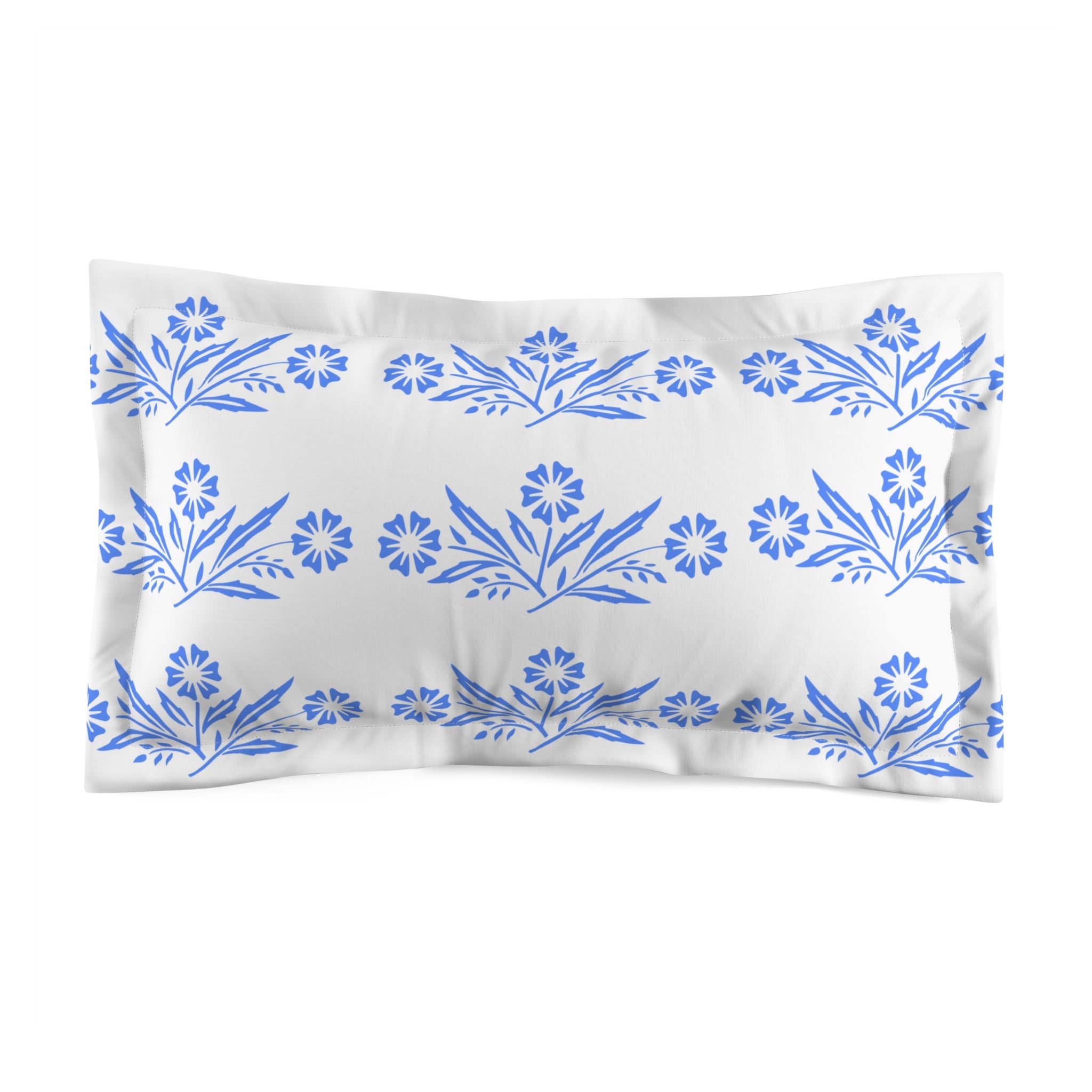 Pyrex Cornflower Pyrex Lover Collector Floral Pillow Sham - Mid Century Modern Gal