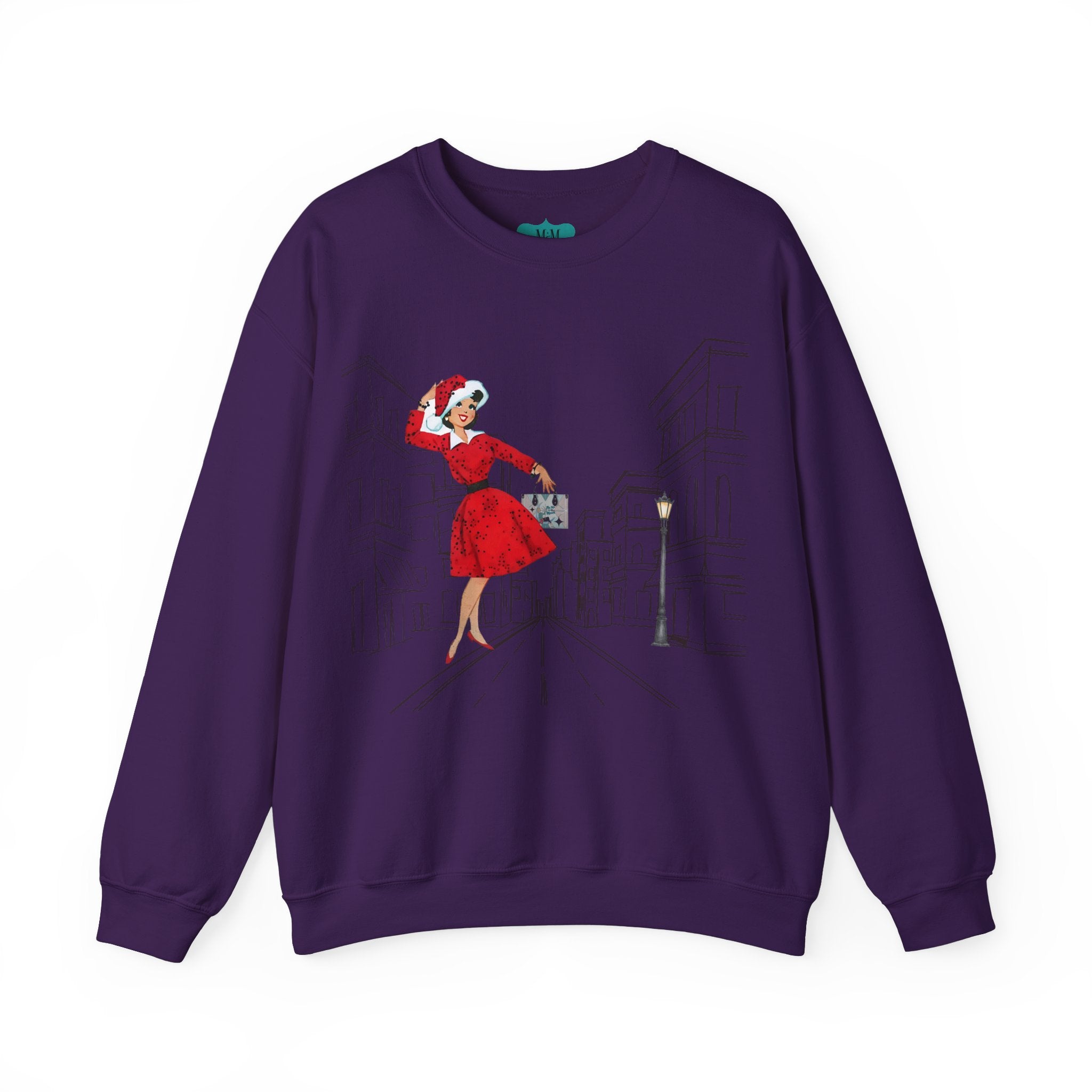 Mid Century Modern Christmas Kitschy Mod Gal Stylish Art Retro Christmas Sweater - Mid Century Modern Gal