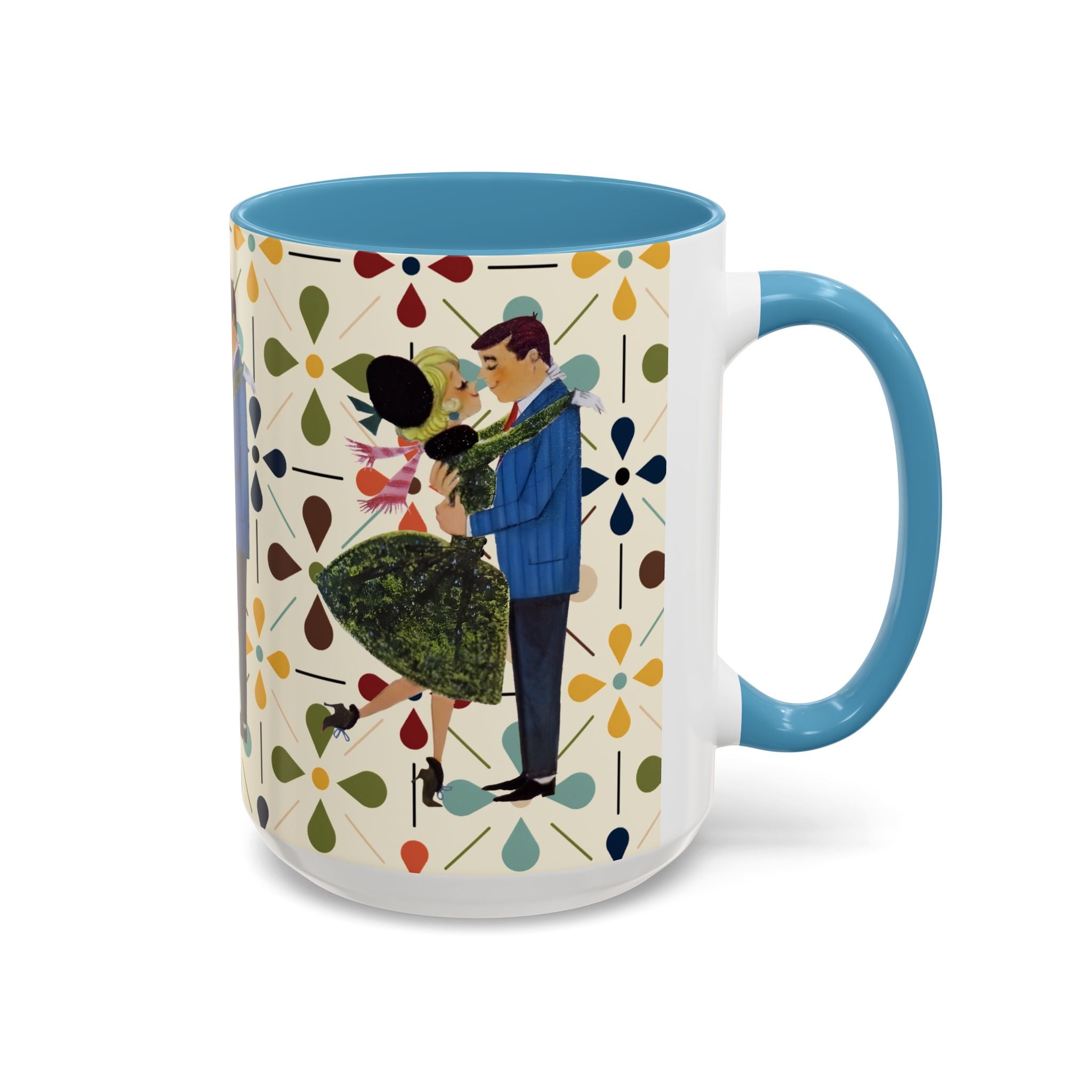 Mid Century Modern 50s Christmas Scandi Flower Kitschy Mug - Mid Century Modern Gal