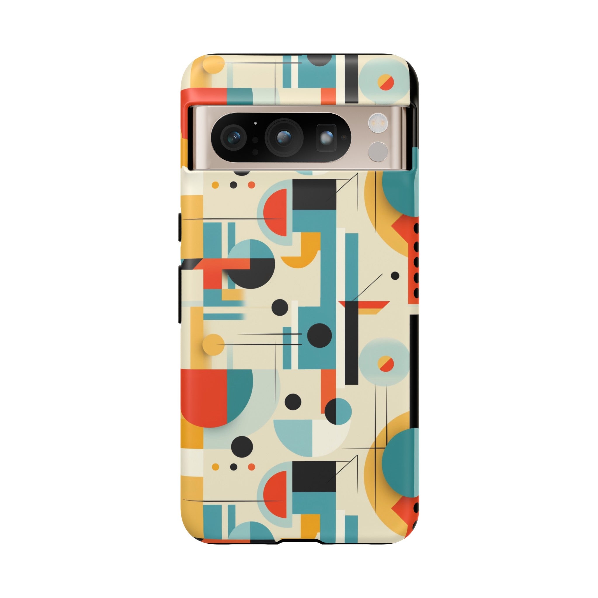 Bauhaus Designed Mid Mod Geometric Groovy Smart Phone, iPhone, Samsung Compatible Tough Cases
