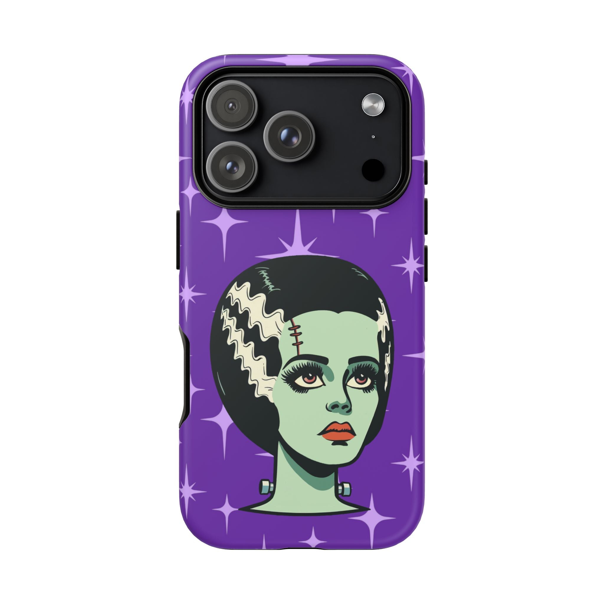 Bride of Frankenstein Retro Mid Mod Horror Buff Purple Halloween Tough Phone Case