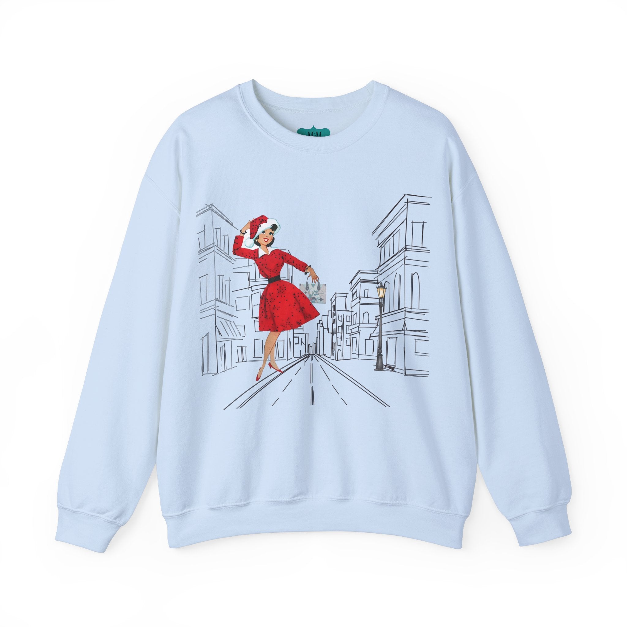 Mid Century Modern Christmas Kitschy Mod Gal Stylish Art Retro Christmas Sweater - Mid Century Modern Gal