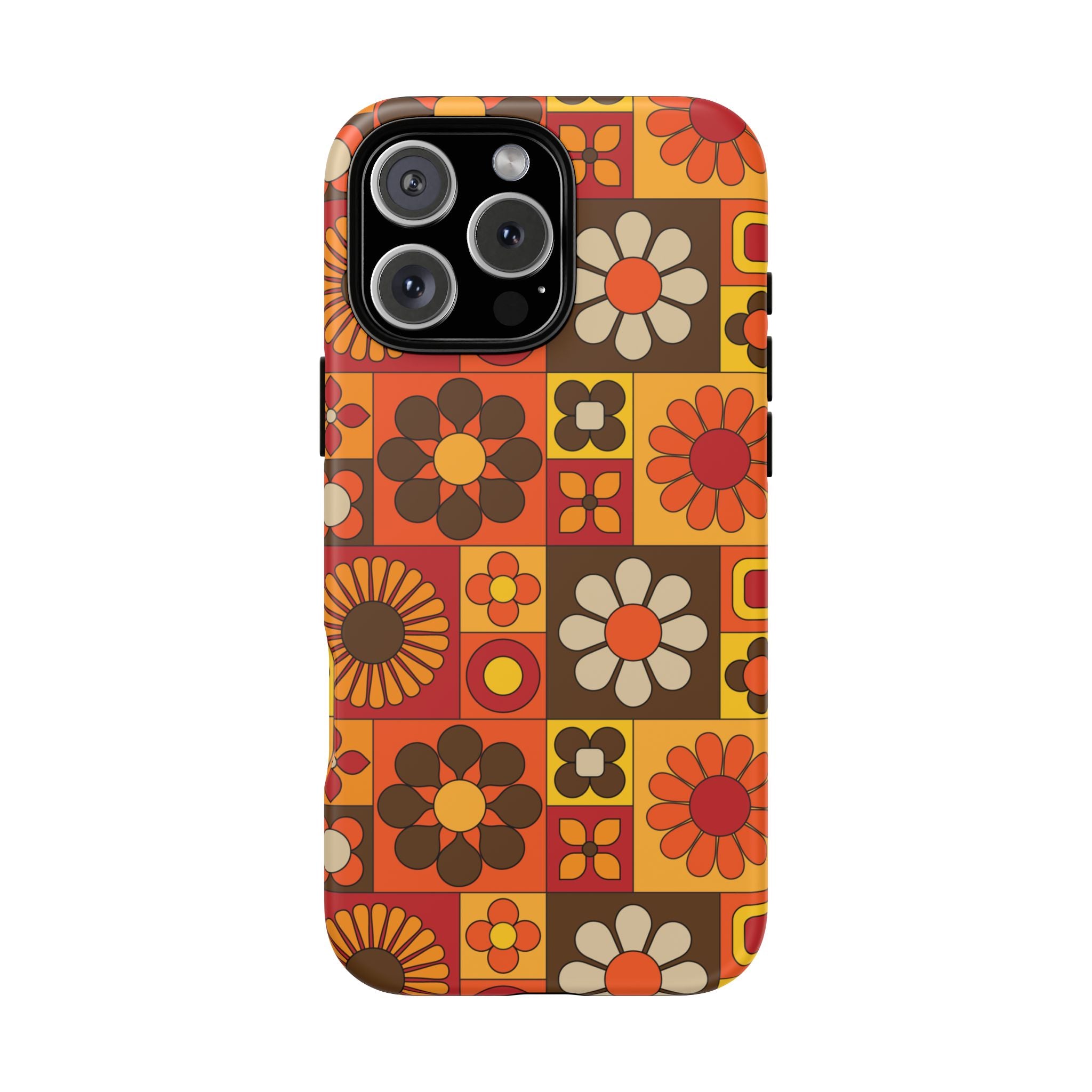 Retro 70s Mid Mod Floral Phone Case | Tough Cases for Flower Lovers