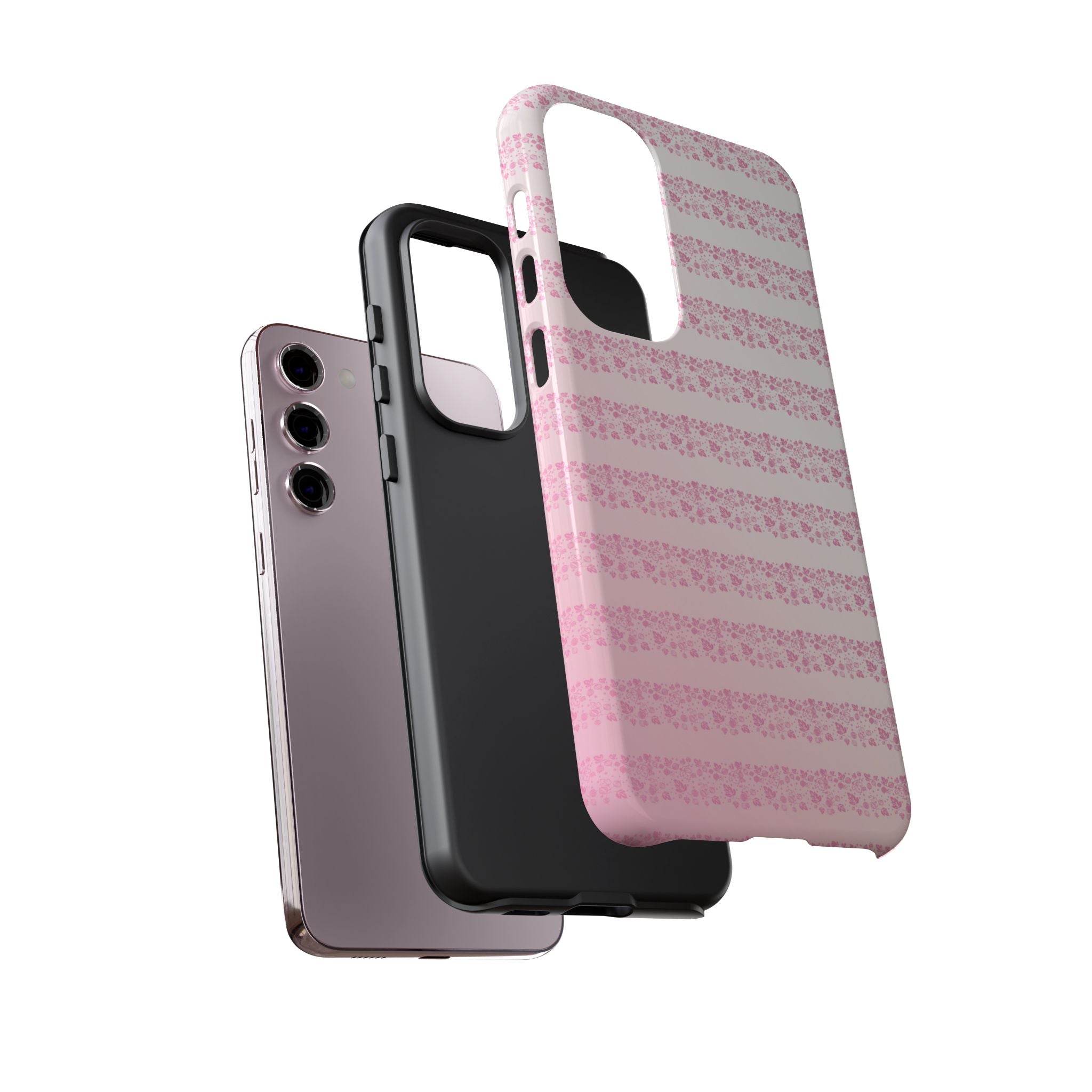 Pink Pyrex Gooseberry Striped Phone Case, Stylish Phone Cover, Tough Protective Case, Cute Cell Phone Case, Trending Gift for Her