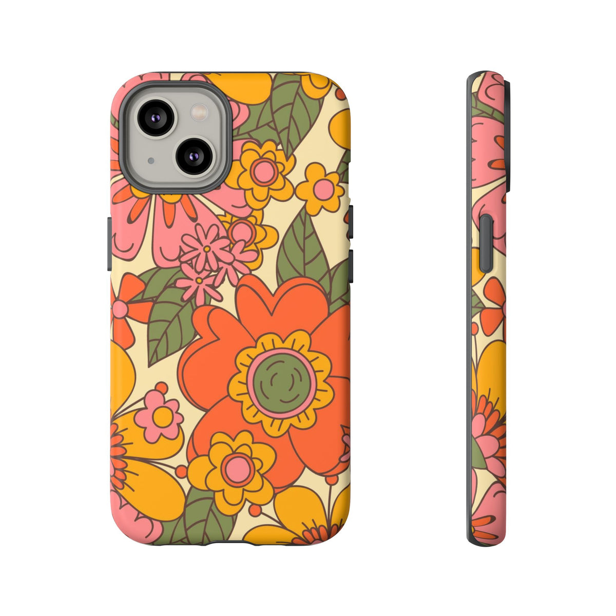 Groovy Retro Flower Power Vintage Inspired Pattern Smart Phones Tough Phone Cases