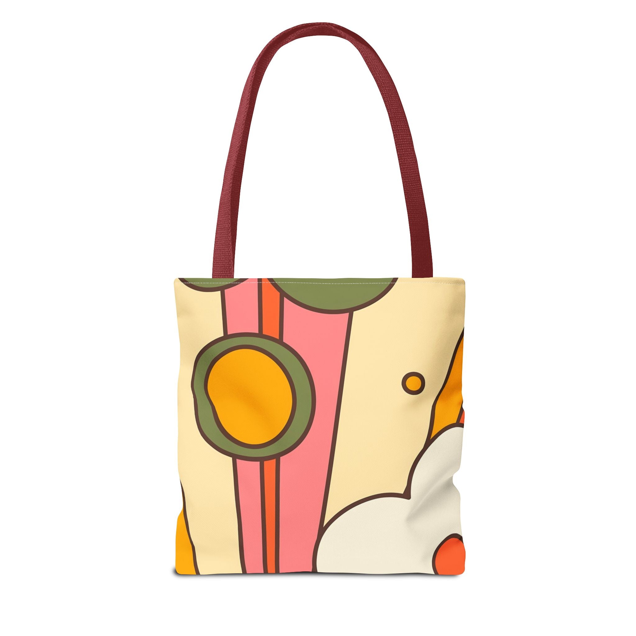 Pickleball Player Lover Tote Bag, Retro Groovy Mod Cat - Mid Century Modern Gal