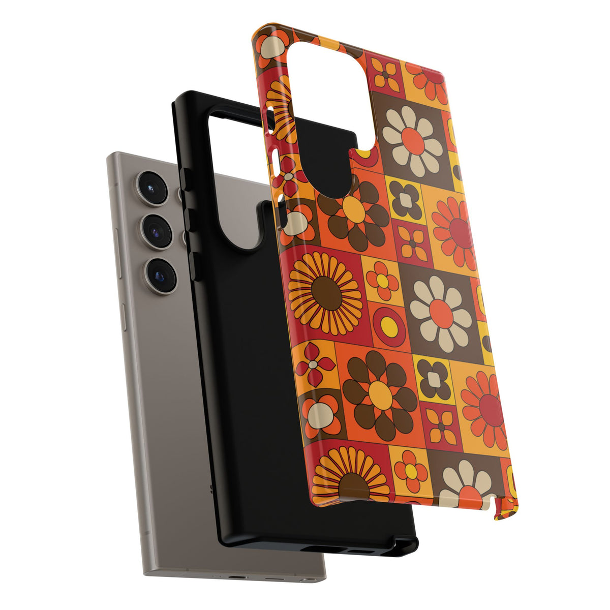 Retro 70s Mid Mod Floral Phone Case | Tough Cases for Flower Lovers