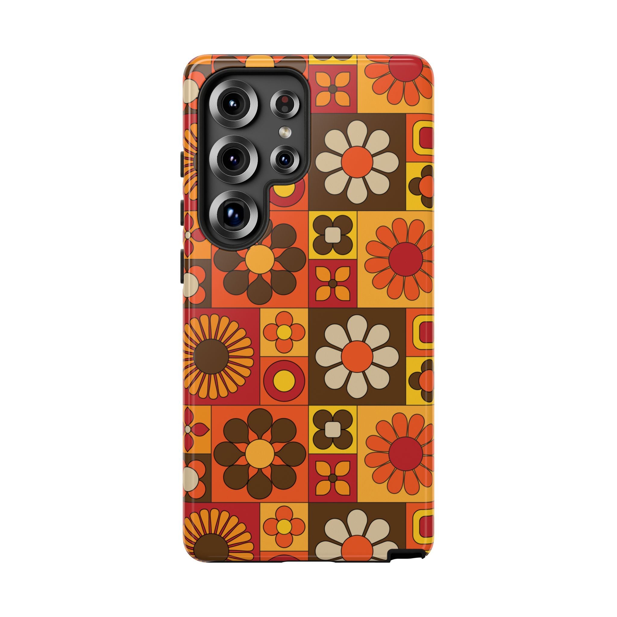 Retro 70s Mid Mod Floral Phone Case | Tough Cases for Flower Lovers