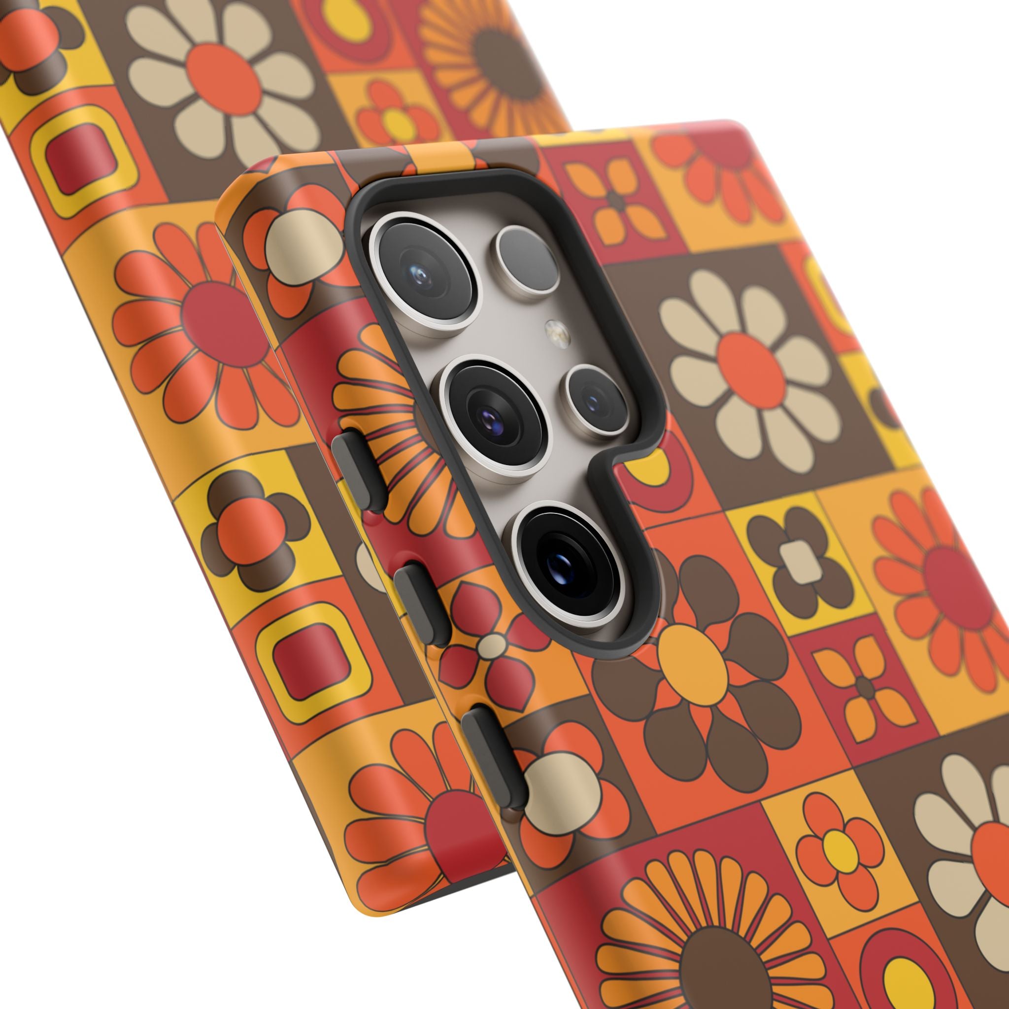 Retro 70s Mid Mod Floral Phone Case | Tough Cases for Flower Lovers