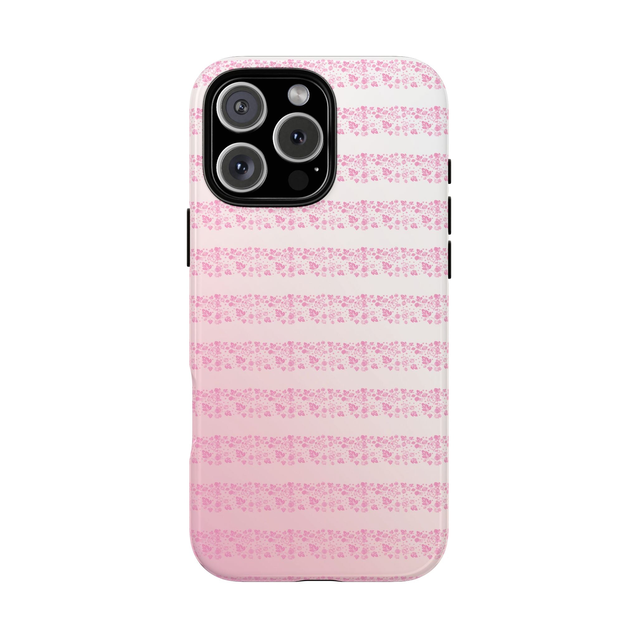 Pink Pyrex Gooseberry Striped Phone Case, Stylish Phone Cover, Tough Protective Case, Cute Cell Phone Case, Trending Gift for Her