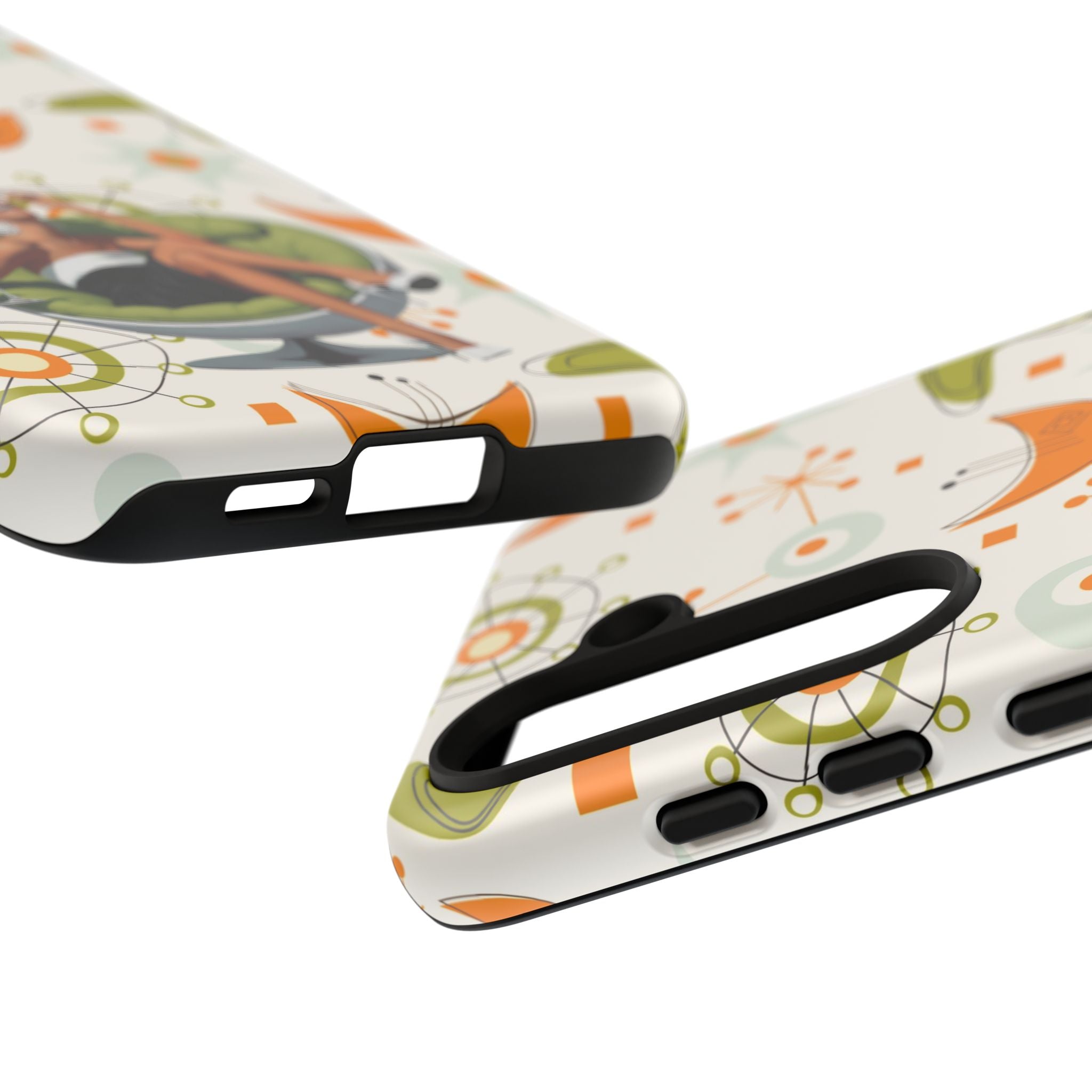 Mid Century Modern Atomic Starburst Mid Mod 60s Gal Retro Chic Tough Phone Case with Vintage Glamour Design