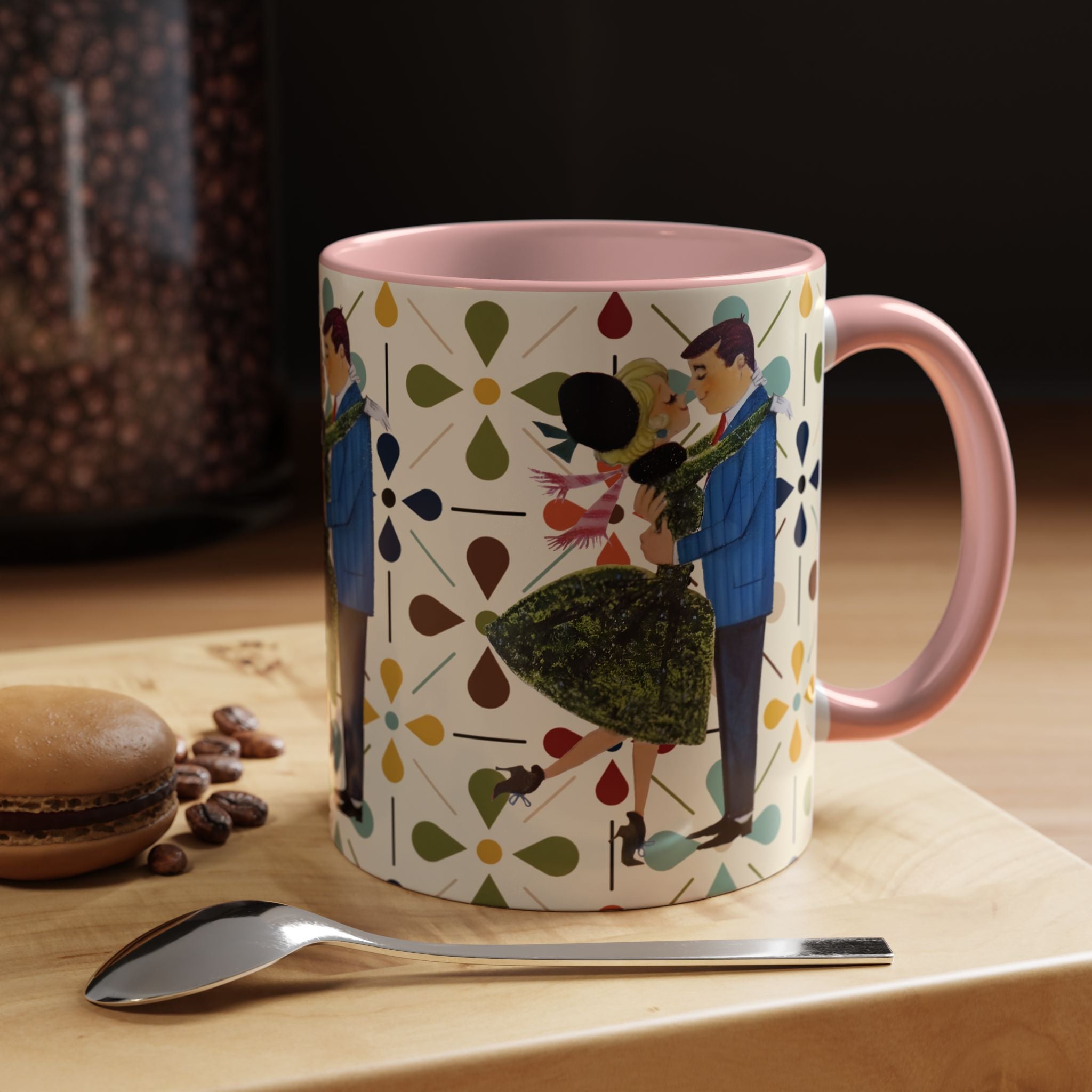 Mid Century Modern 50s Christmas Scandi Flower Kitschy Mug - Mid Century Modern Gal