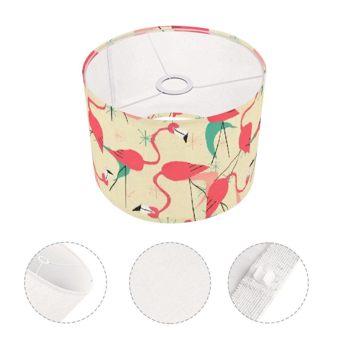 Mid Century Modern Kitschy Flamingo Palm Springs Cali Style Retro Lamp SHADE ONLY - For Arc Floor Lamps Only - Mid Century Modern Gal