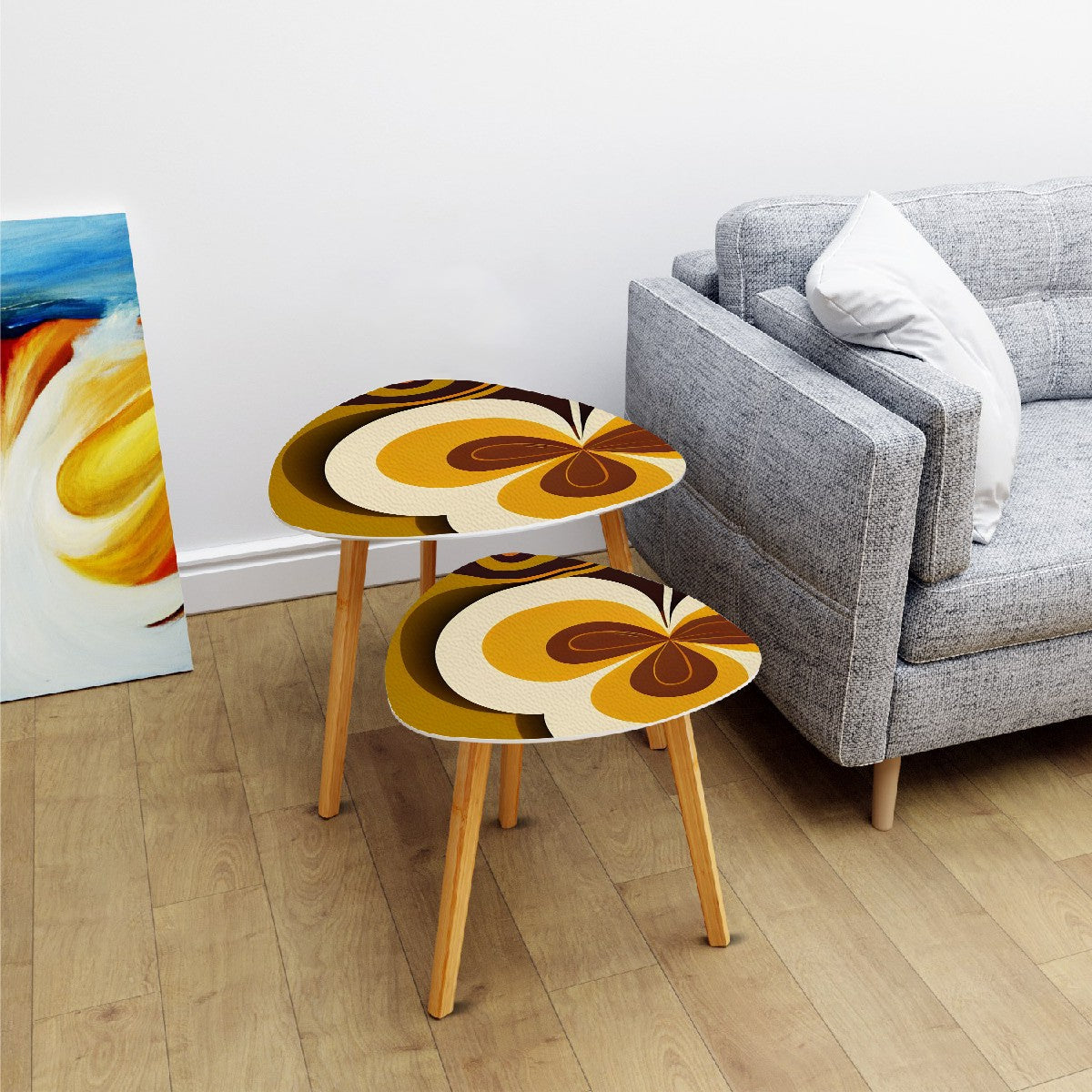 Mid Mod 60s 70s Retro Nesting Table Set - Mid Century Modern Gal
