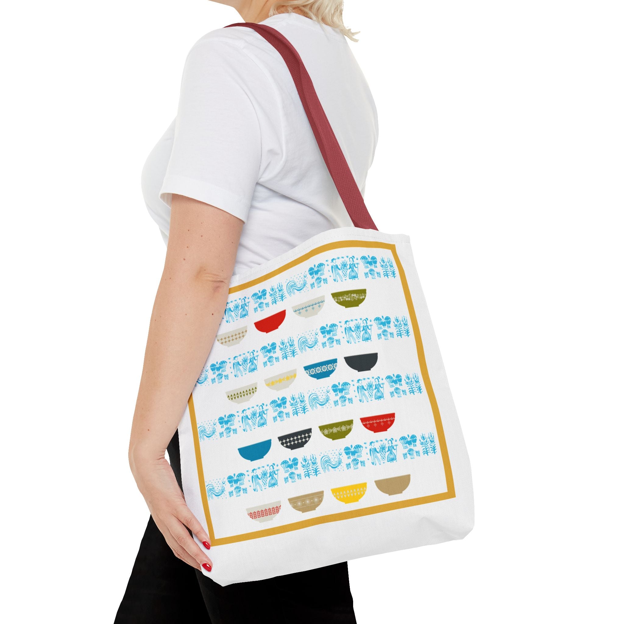 Pyrex Collector, Vintage Pyrex Lover, Kitschy Mod Everyday Tote Bag - Mid Century Modern Gal