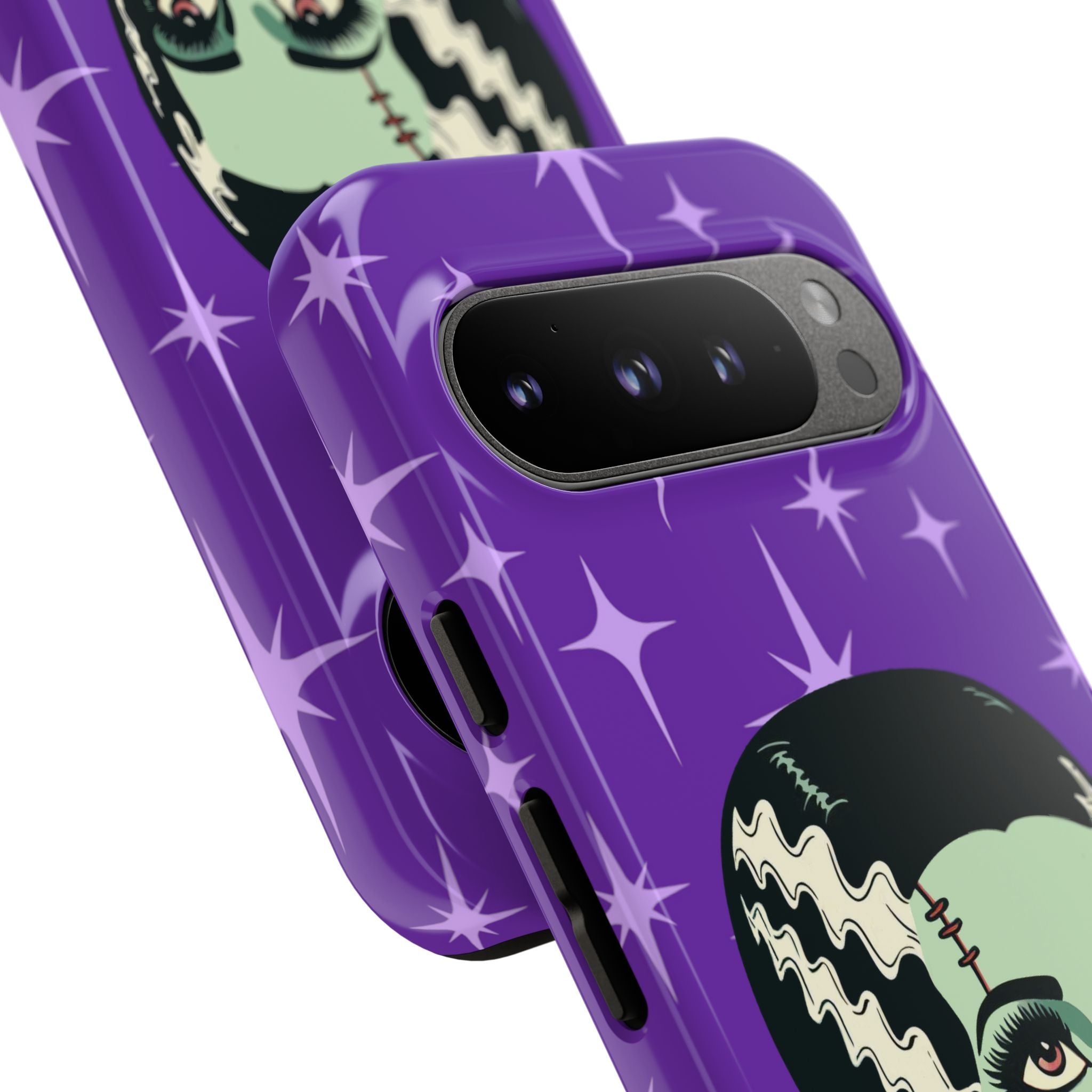 Bride of Frankenstein Retro Mid Mod Horror Buff Purple Halloween Tough Phone Case