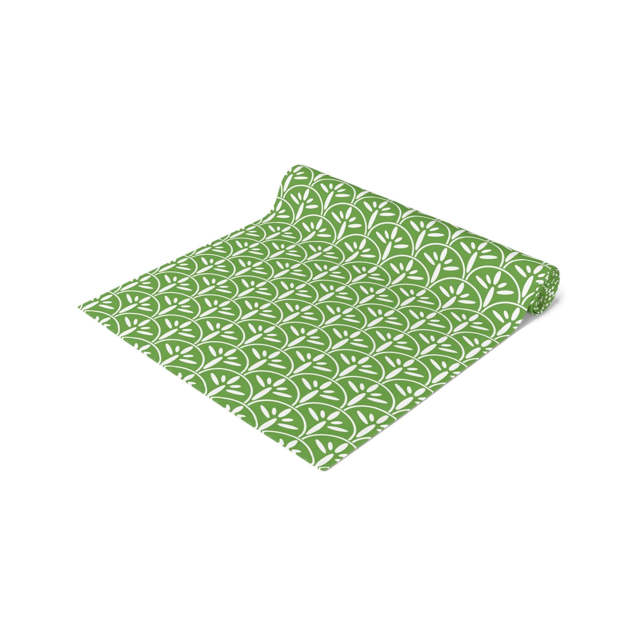 Art Deco Elegant Green Leaf Mid Mod Table Runner - Mid Century Modern Gal