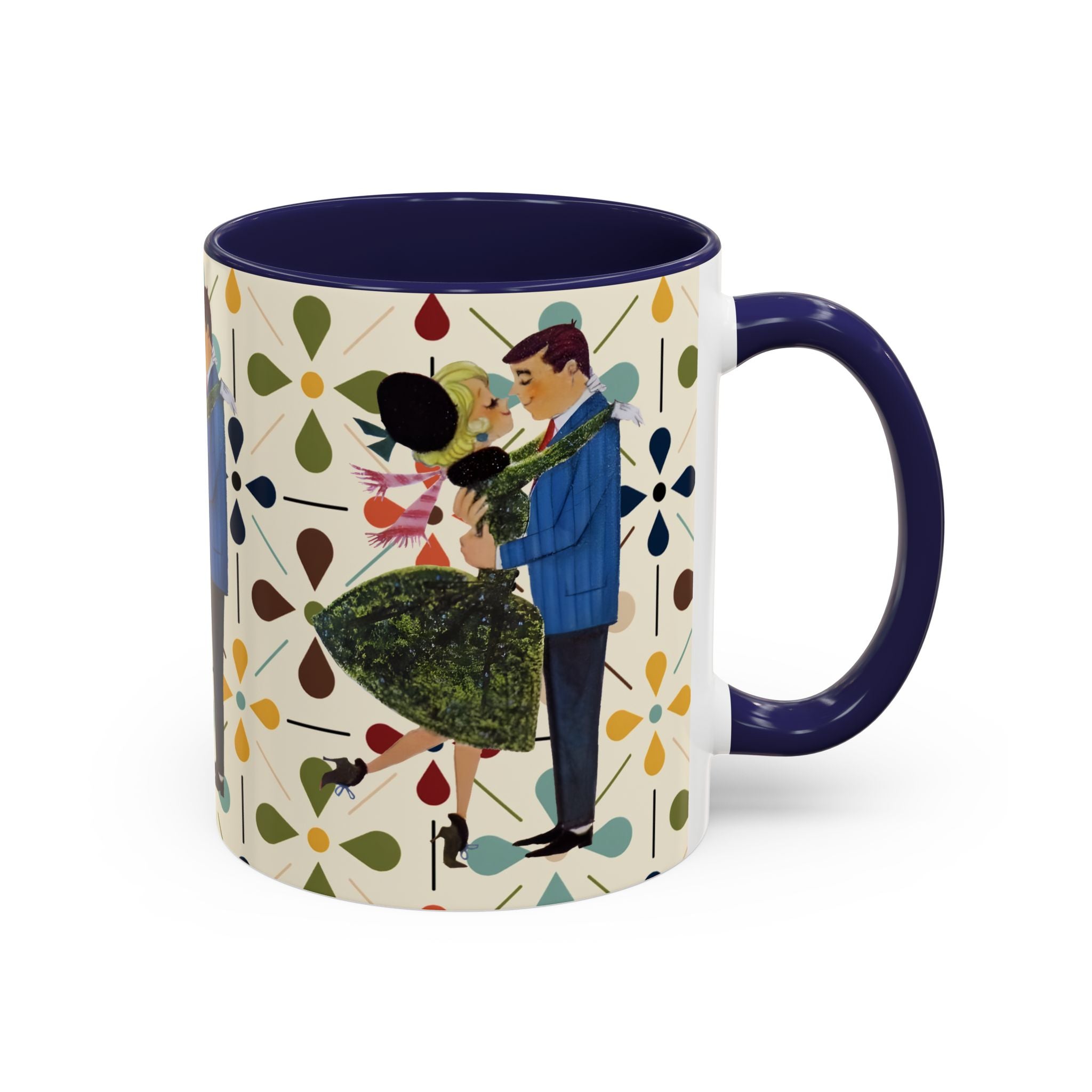 Mid Century Modern 50s Christmas Scandi Flower Kitschy Mug - Mid Century Modern Gal
