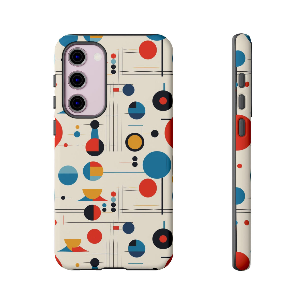 Mid Mod Bauhaus Designed iPhone, Samsung, Pixel Retro Phone Tough Cases