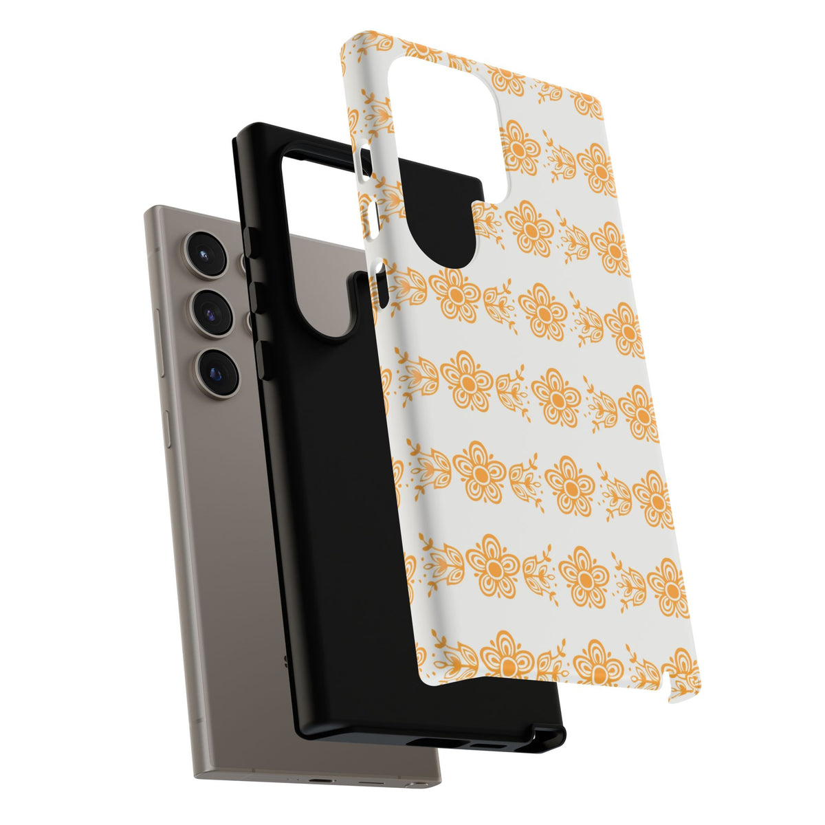 Pyrex Golden Butterfly Floral Phone Case, Tough Cases for Stylish Protection, Gift for Her, Durable, Trendy Floral Design, Cell Phone Cover