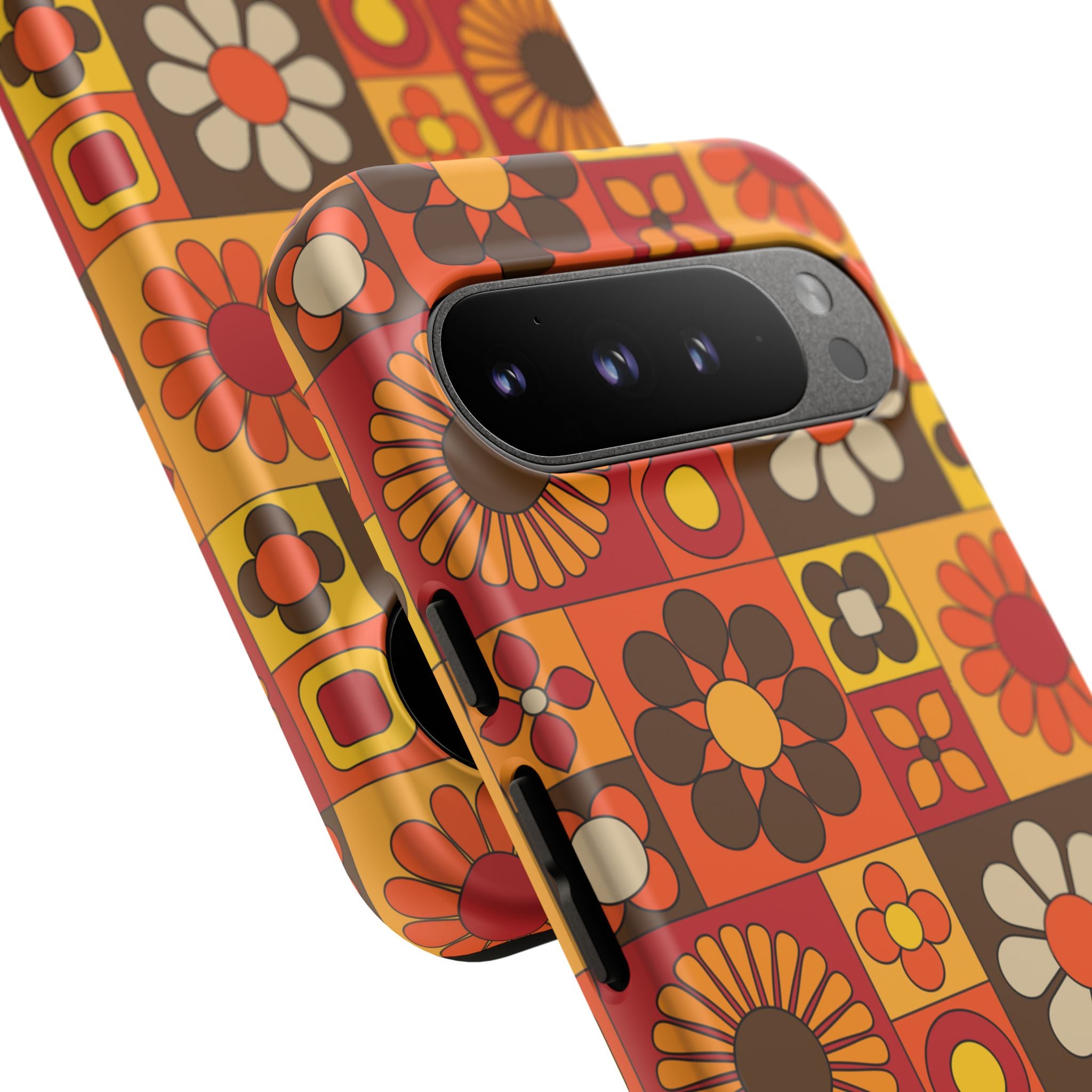 Retro 70s Mid Mod Floral Phone Case | Tough Cases for Flower Lovers