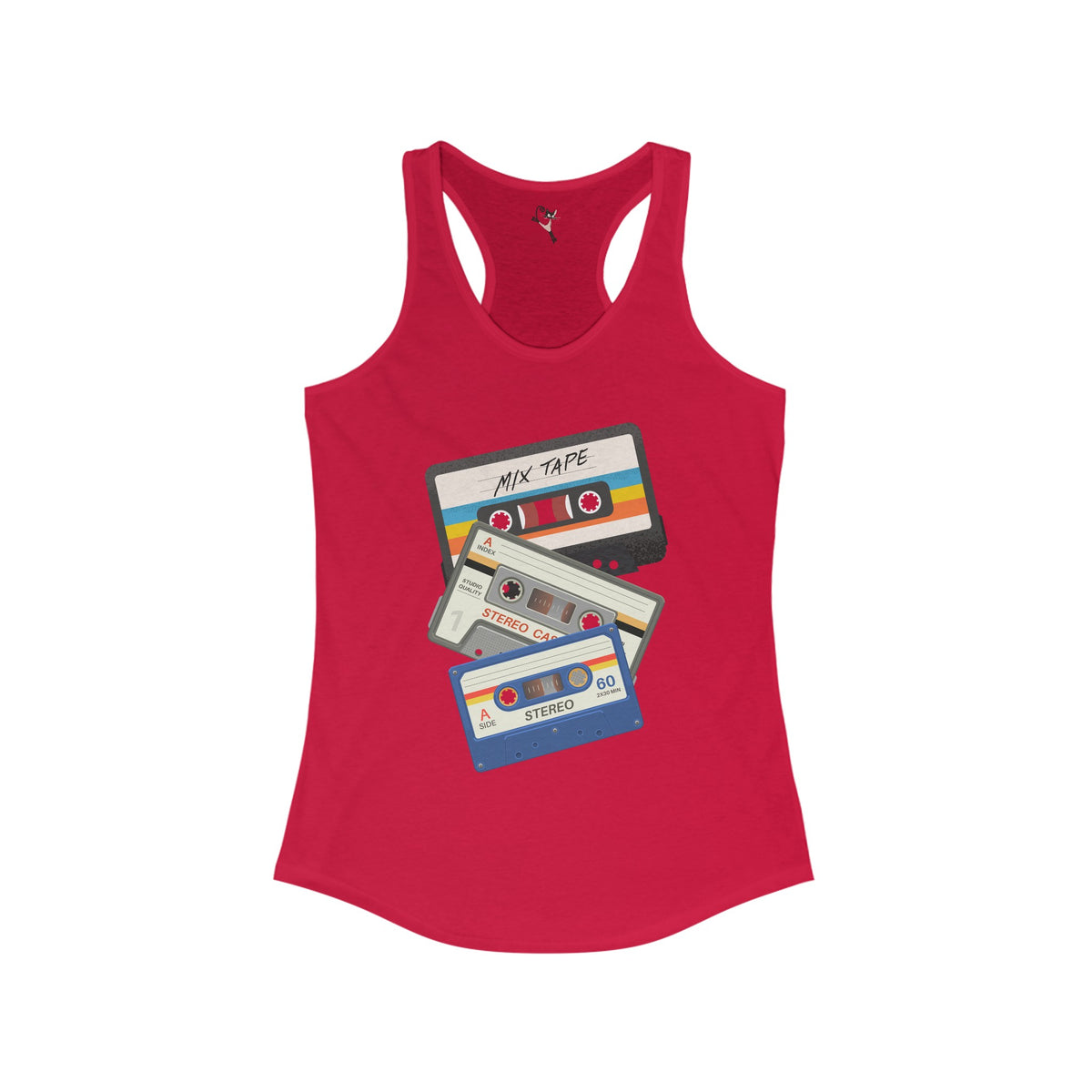 Retro Cassette Tape Women's Racerback Tank - Mid Century Modern Gal